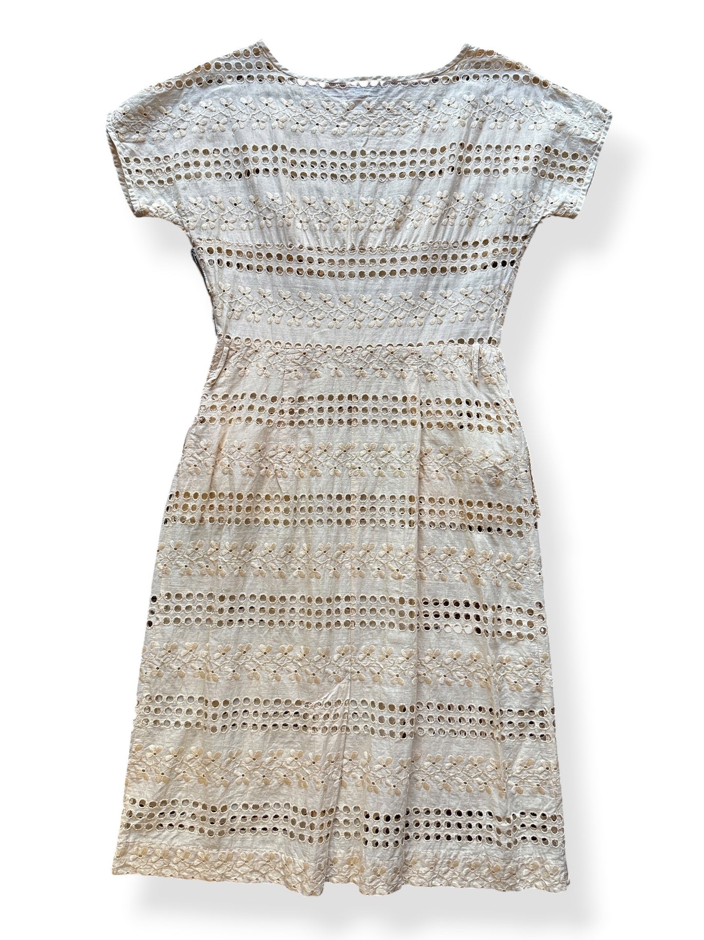 Back of Vintage Eyelet Dress SZ M