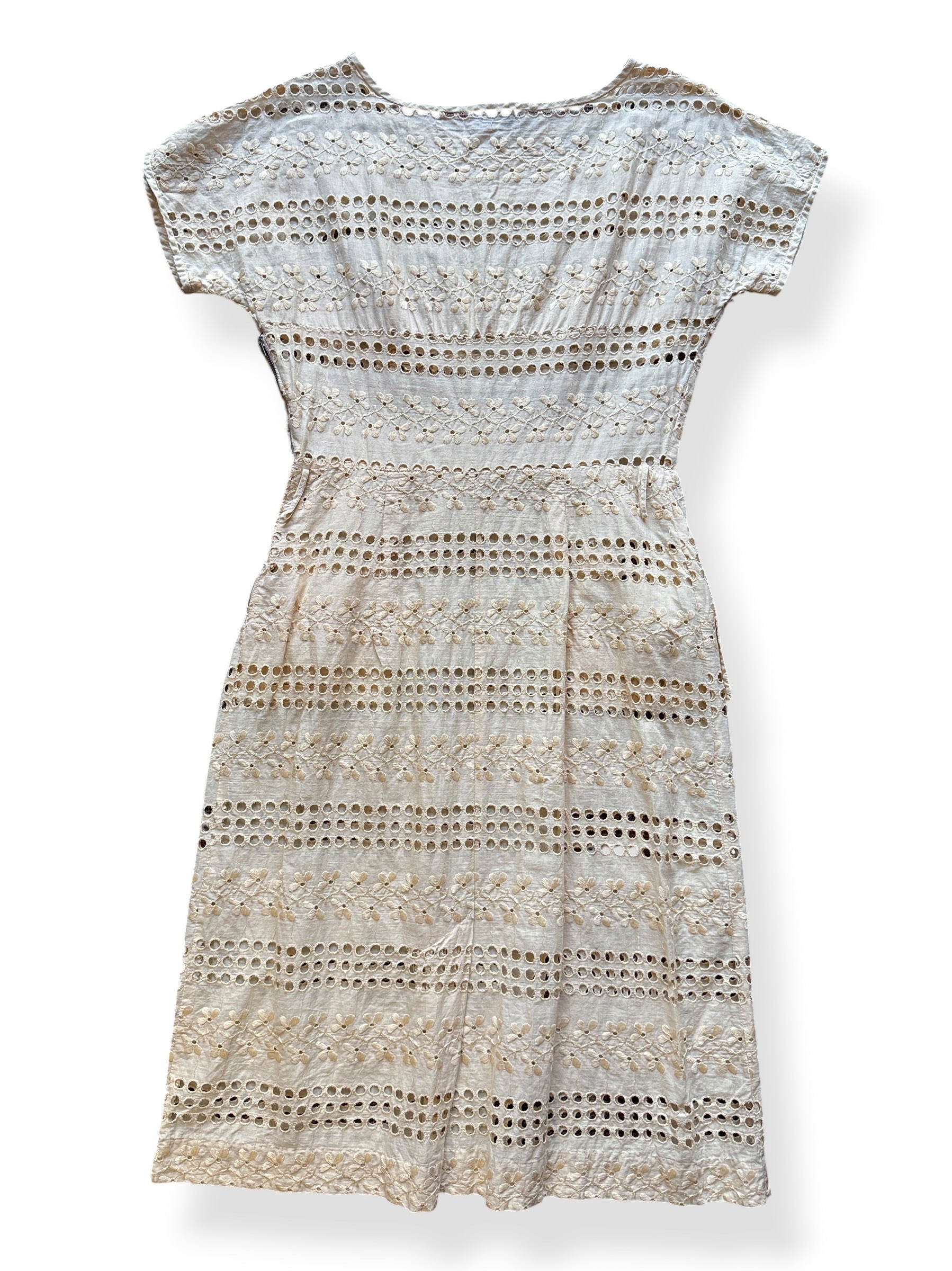 Back of Vintage Eyelet Dress SZ M