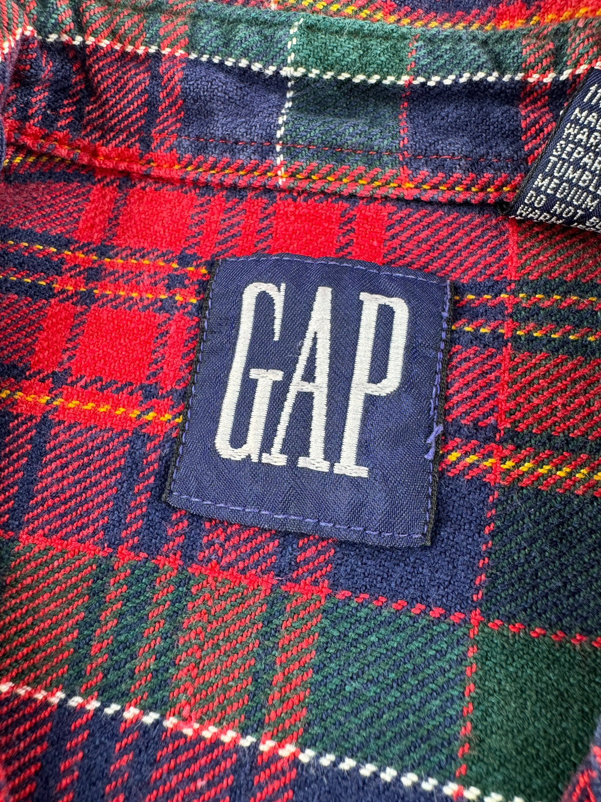 Tag on Vintage Gap Cotton Flannel SZ M