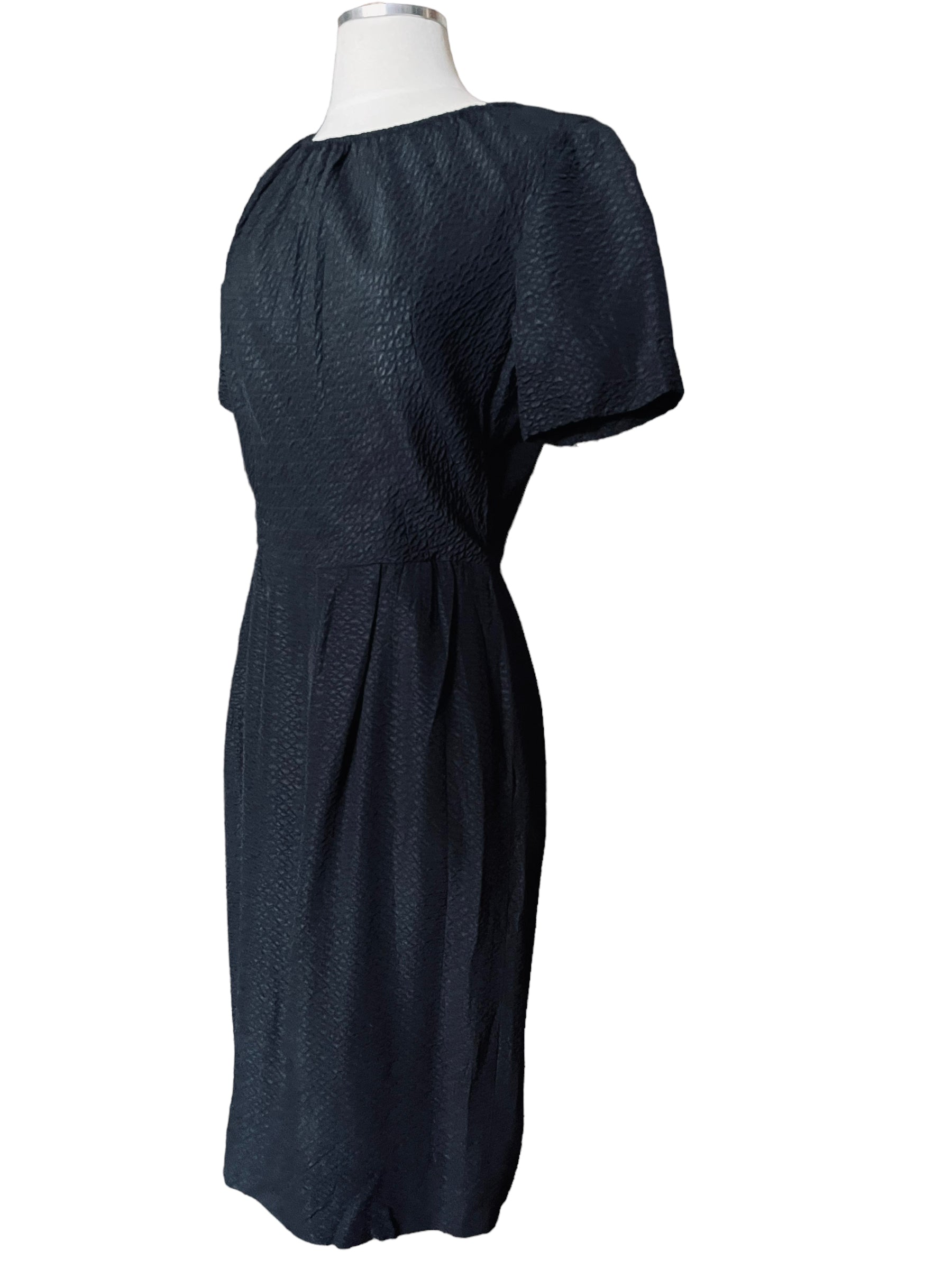 Vintage 1960s Black Textured Dress by Parkshire Vintage 1960s Black Textured Dress by Parkshire