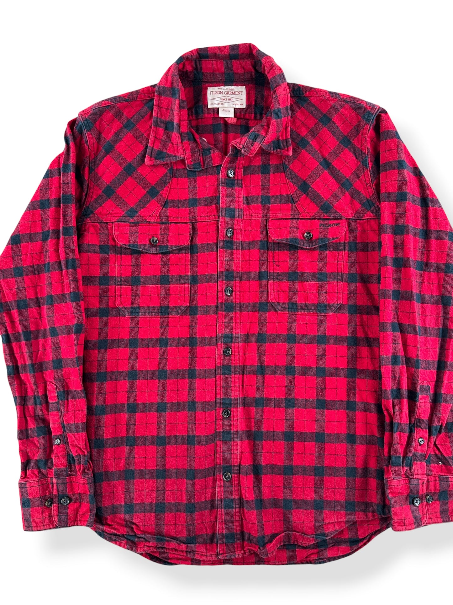 Front of Filson Alaskan Guide Shirt SZ L