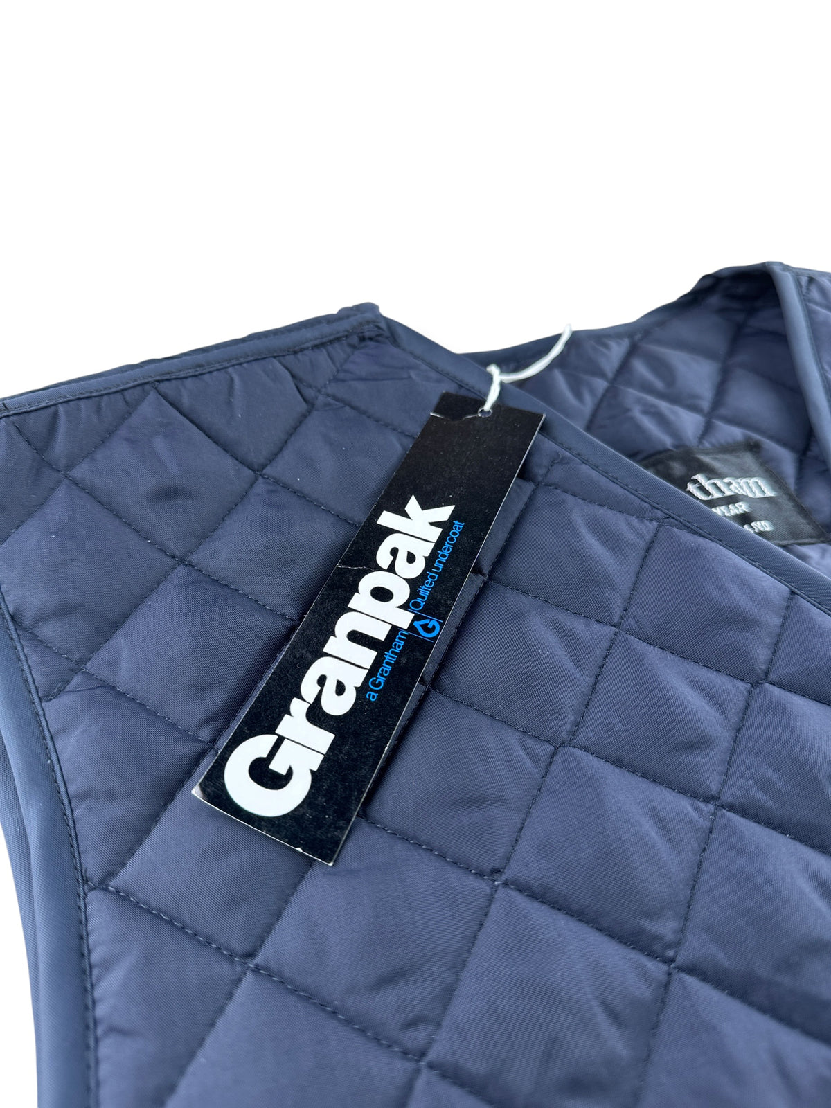 Hangtag on Vintage Grantham Long Quilted Vest SZ S