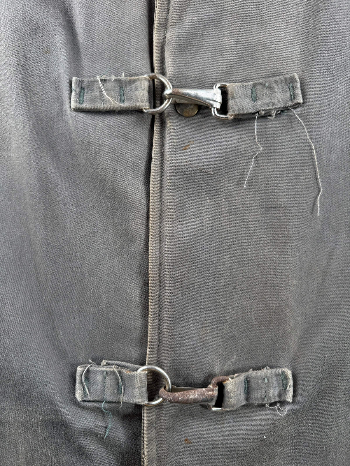 Clasps on Vintage 1940s Fireman's Coat SZ L