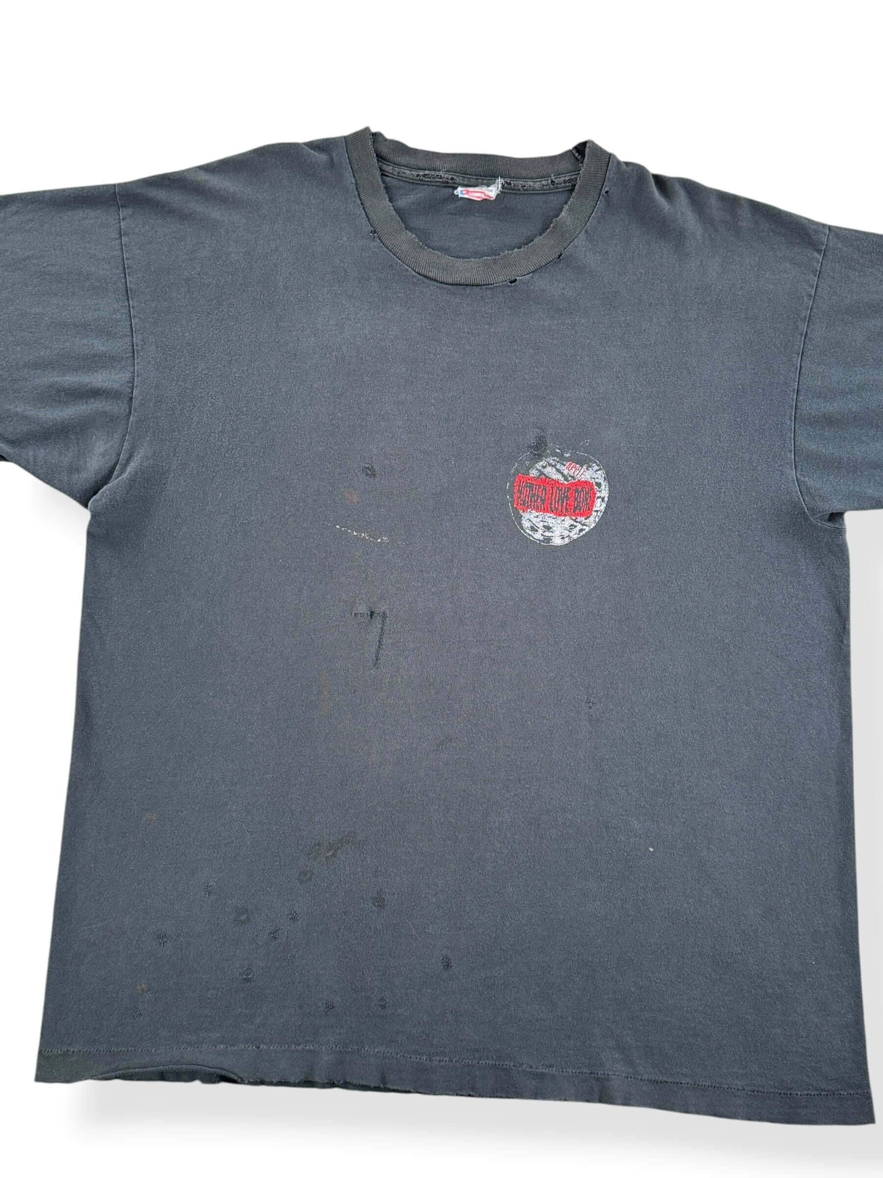 Front Close Up of Vintage 90s Era Mother Love Bone Tee SZ XL