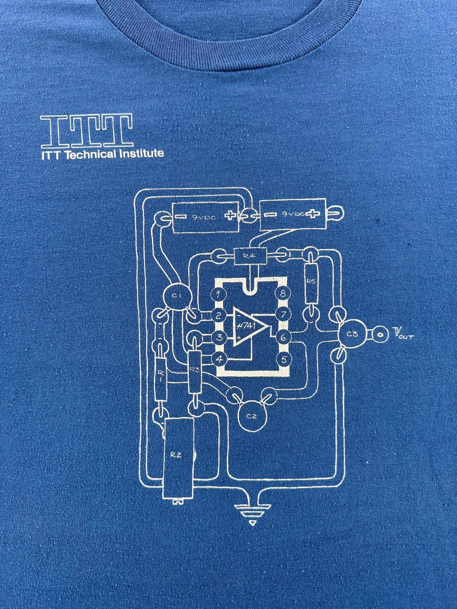 Graphic of Vintage ITT Diagram Tee SZ L