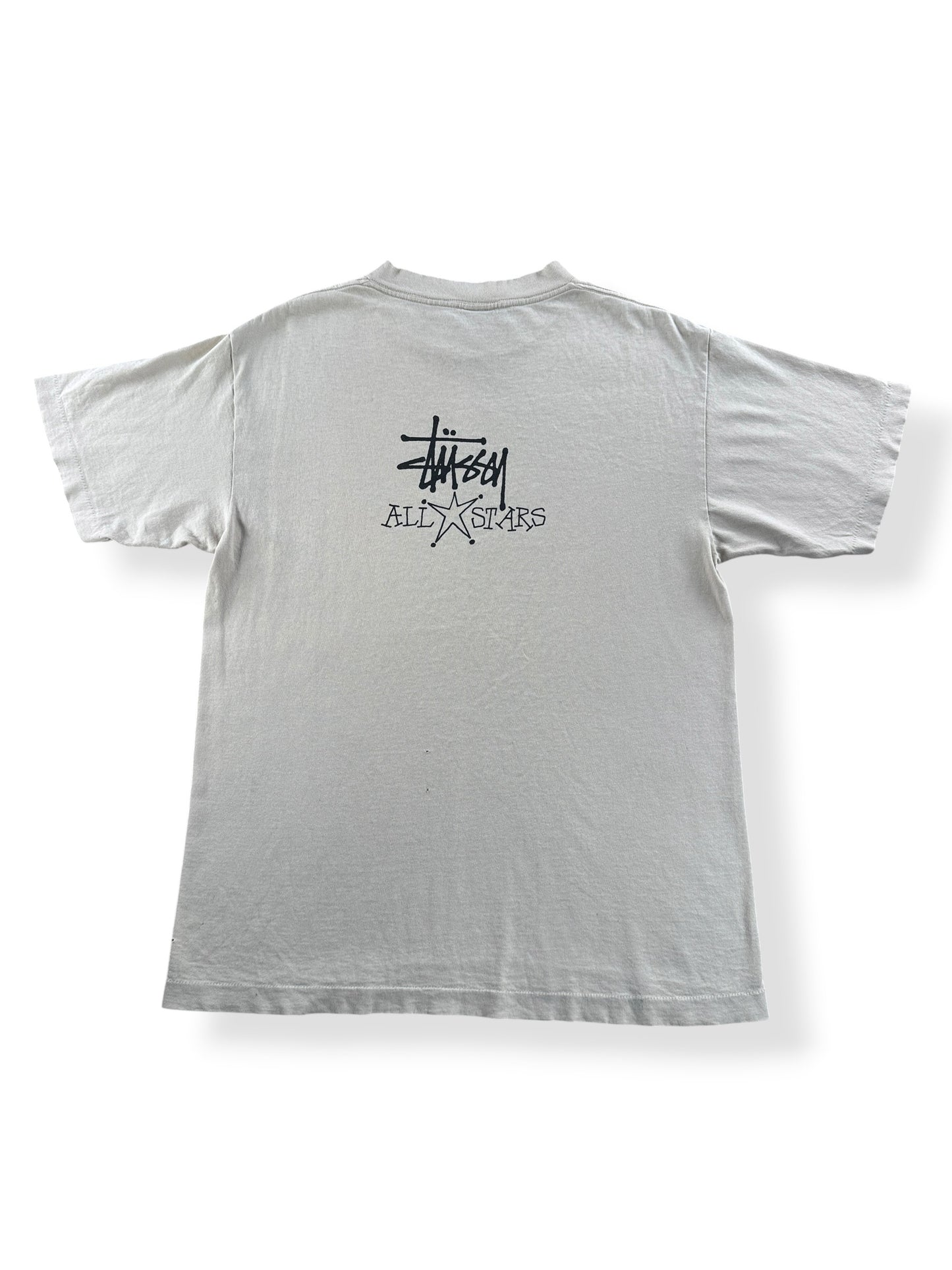 Back of Vintage Stussy All Stars Tee SZ L