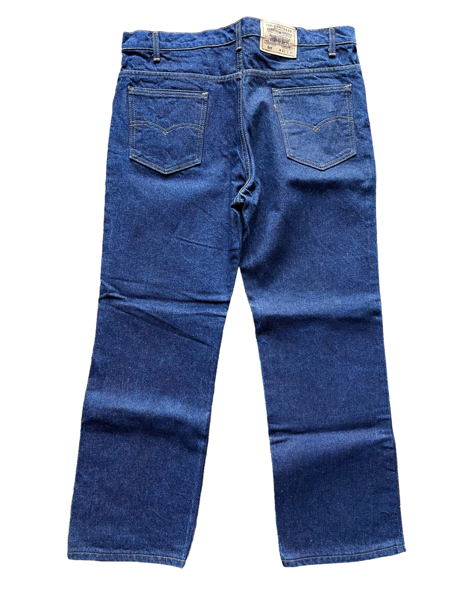 Full back view of Deadstock 90s USA Levi's 501 Black Jeans 26x33 | Seattle Deadstock Vintage Jeans | Barn Owl Vintage Denim