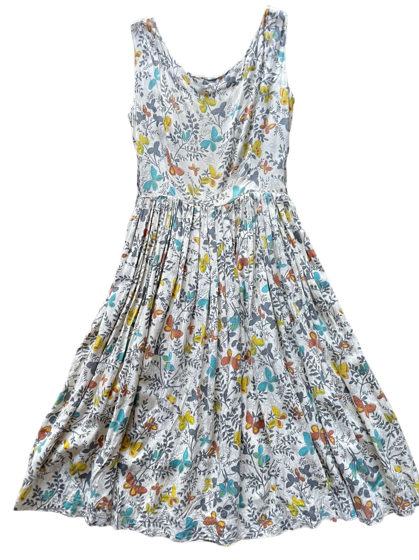 Full back view of Vintage 1950s Jonathan Logan Butterfly Dress |  Barn Owl Vintage Dresses | Seattle Vintage Ladies Clothing