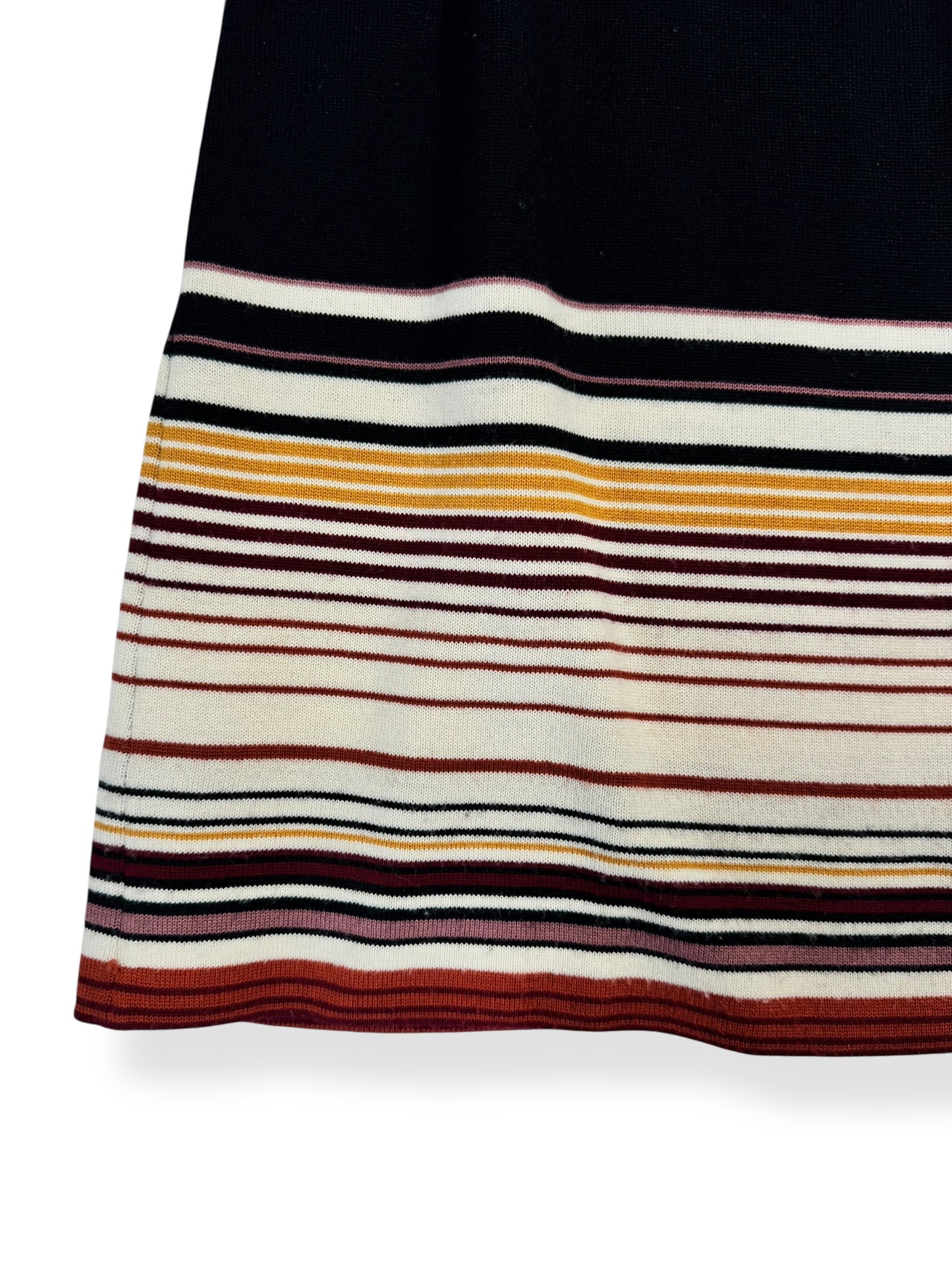 Stripe detail 70s Goldworm Wool Stripe Dress M-L