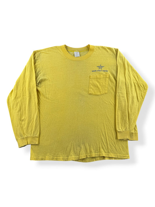 Front of Vintage Wave Crest Hawaii LS Tee SZ M
