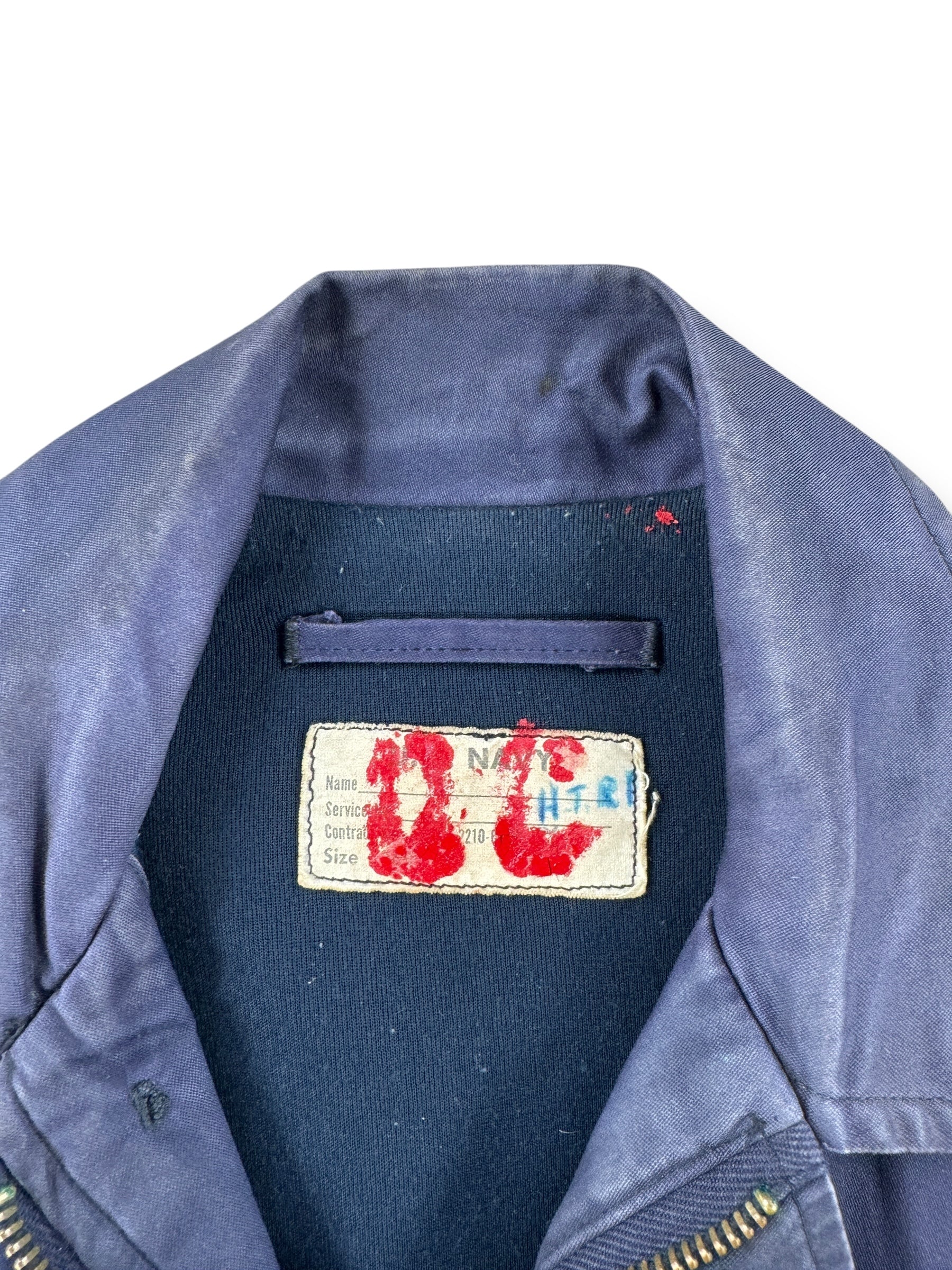 Tag on Vintage 60’s Vietnam Era US Navy N-4 Deck Jacket SZ S