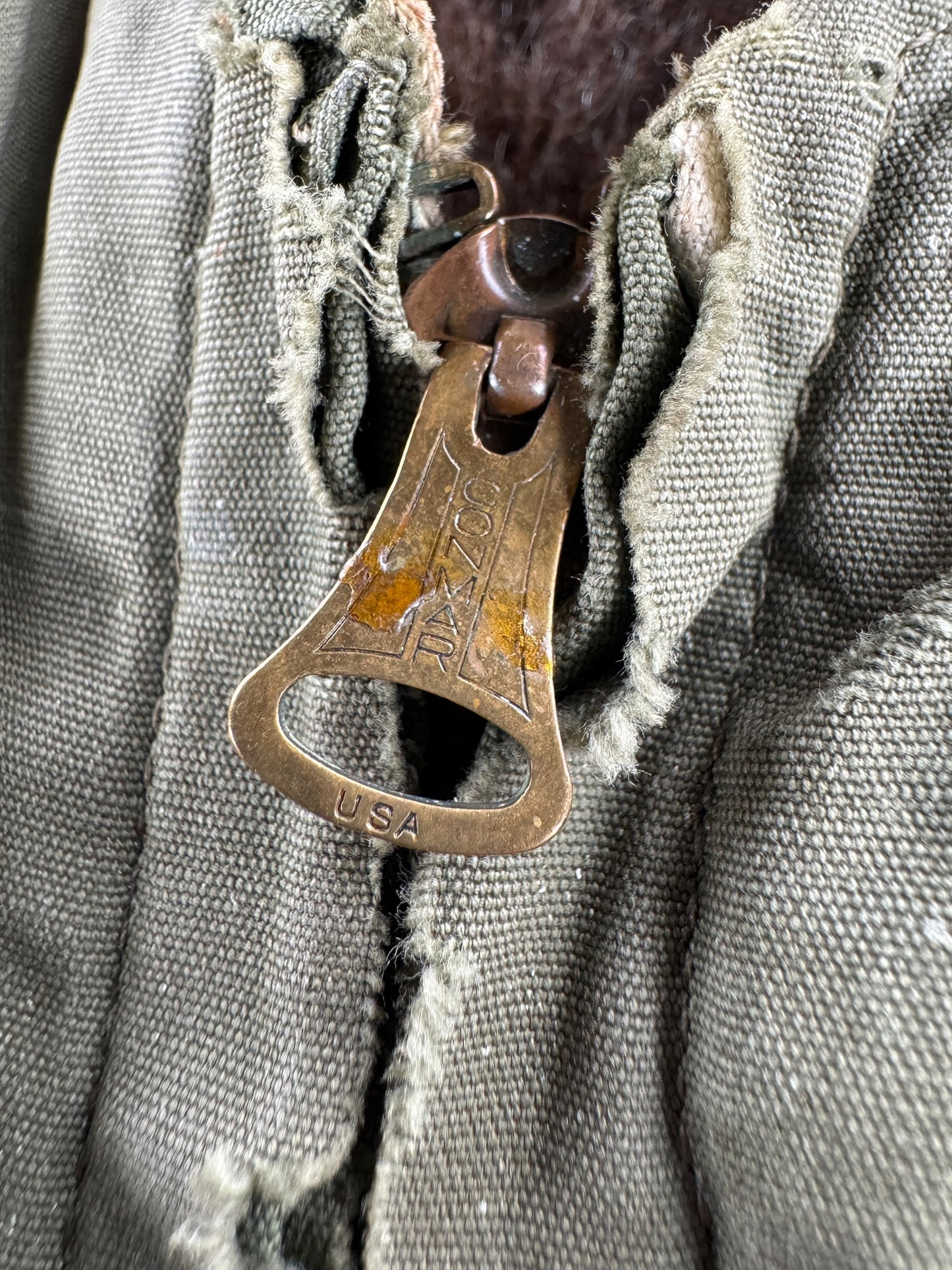 Conmar Zipper on Vintage WW2 Era Deck Vest SZ M