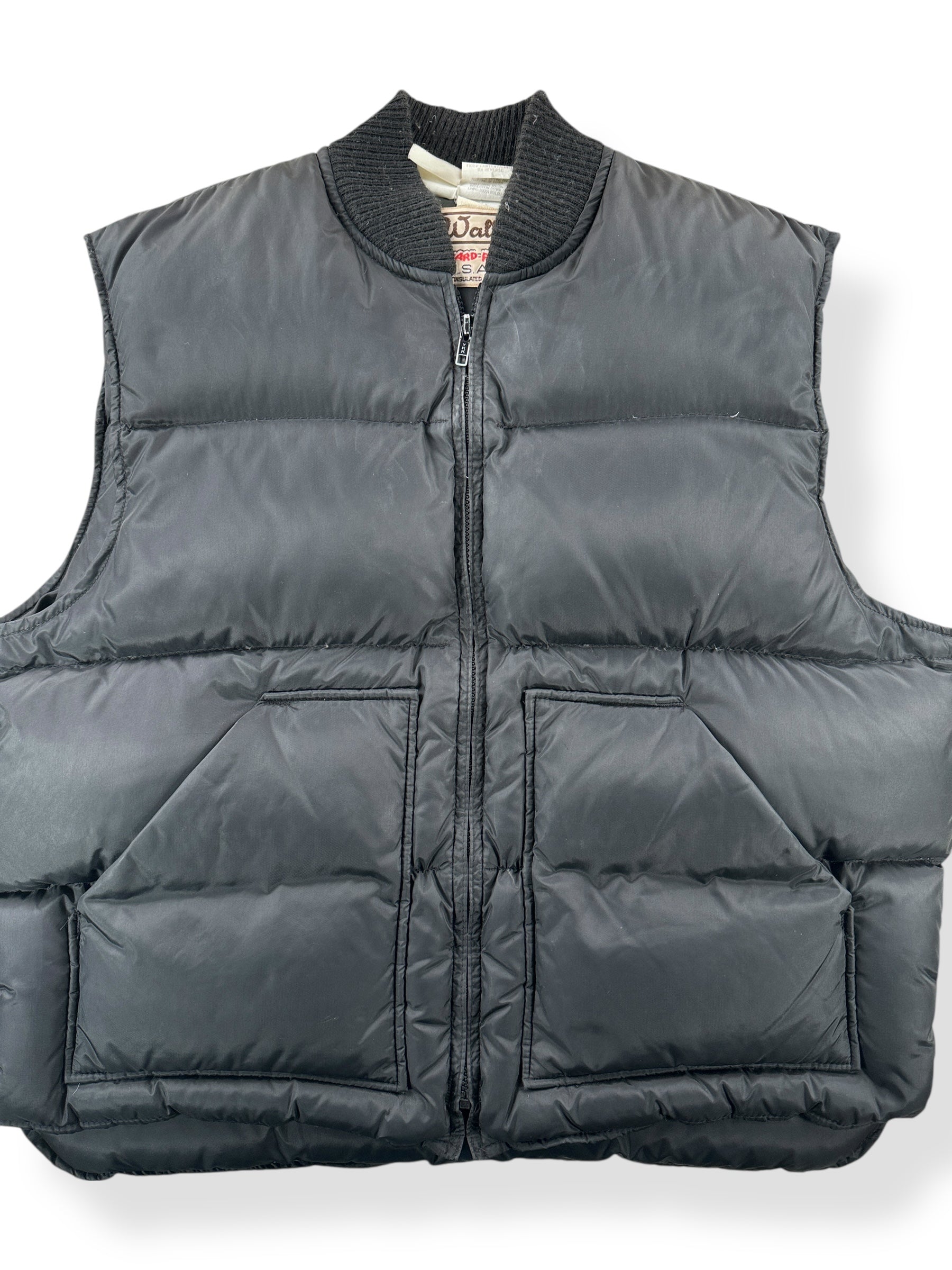 Front Close Up of Vintage Blizzard Pruf Down Vest SZ XL