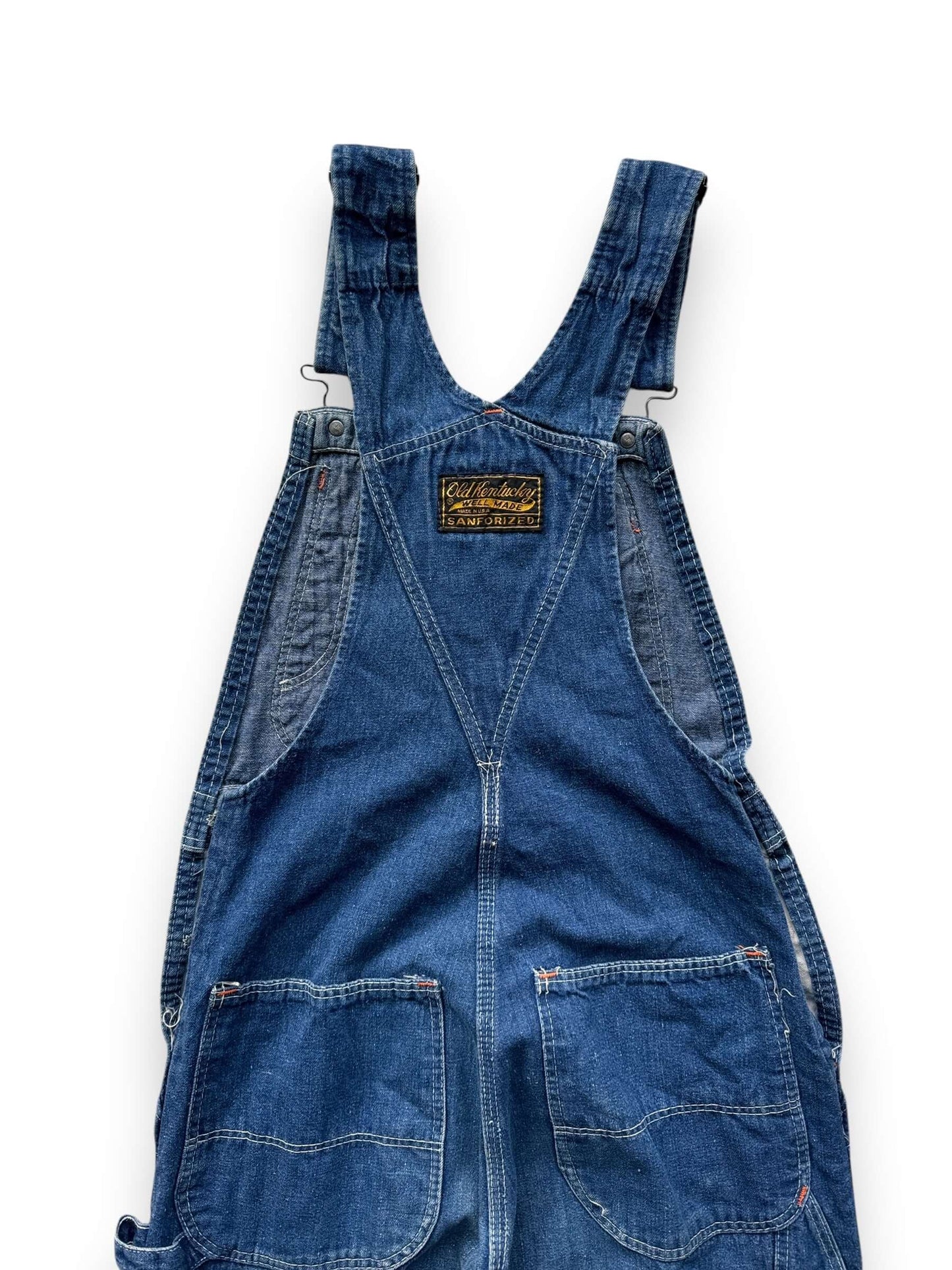 back close up of Vintage Old Kentucky Denim Overalls W28