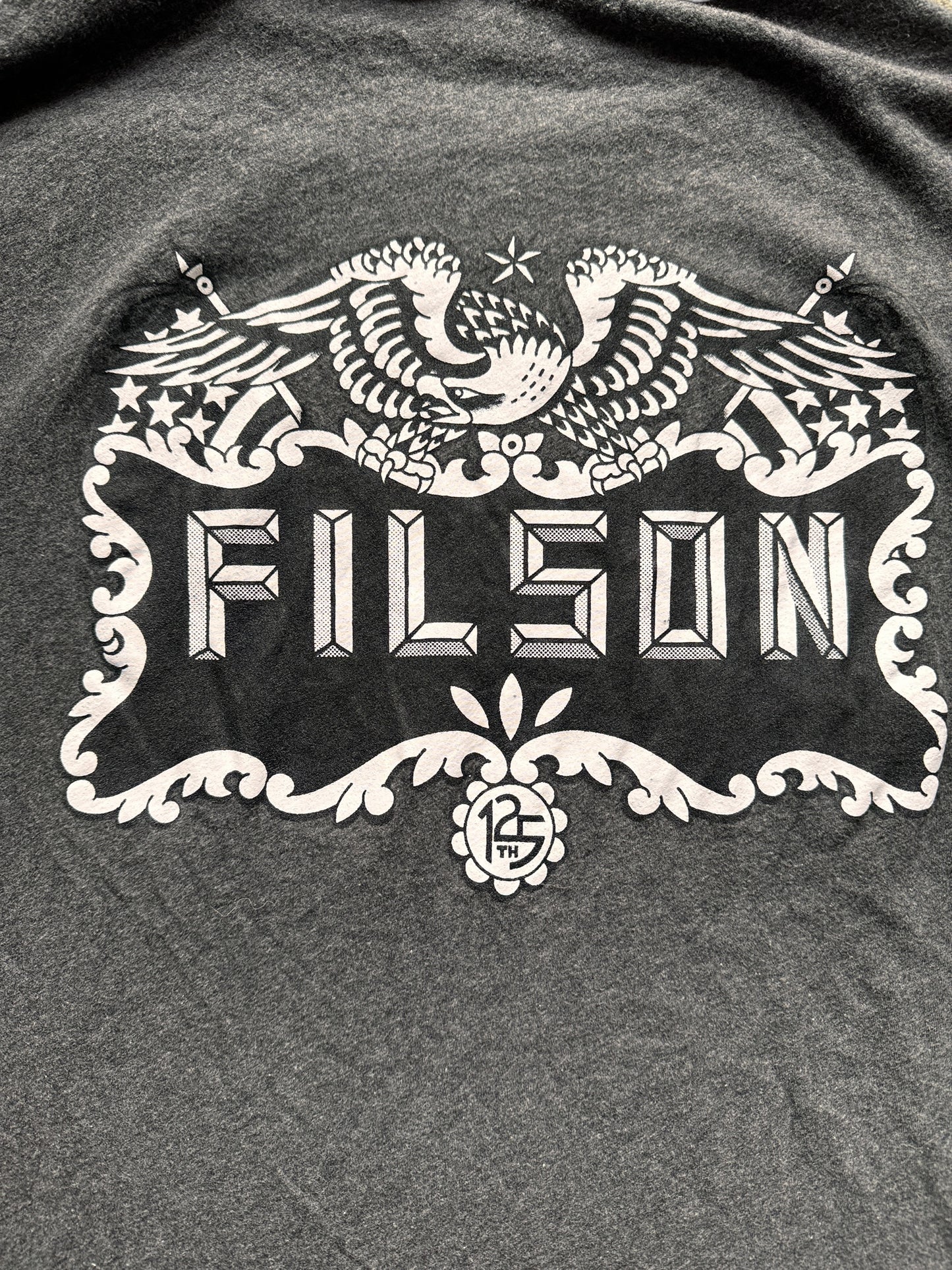 back close up of Filson 125th Anniversary Tee SZ M