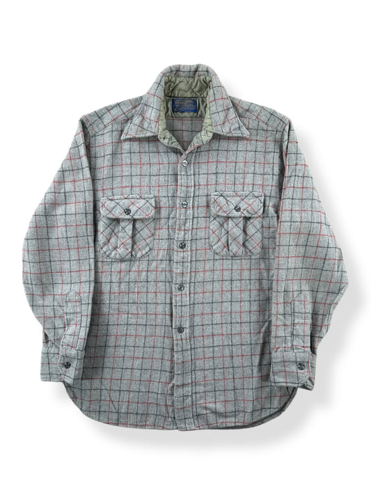 Front of Vintage Pendleton Grey Flannel SZ L