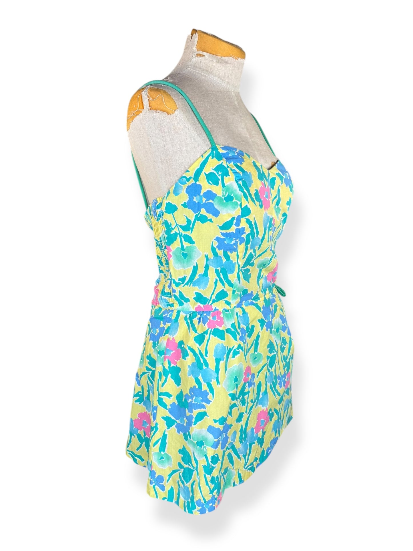 Side of 1980s Seawaves Cotton Playsuit L