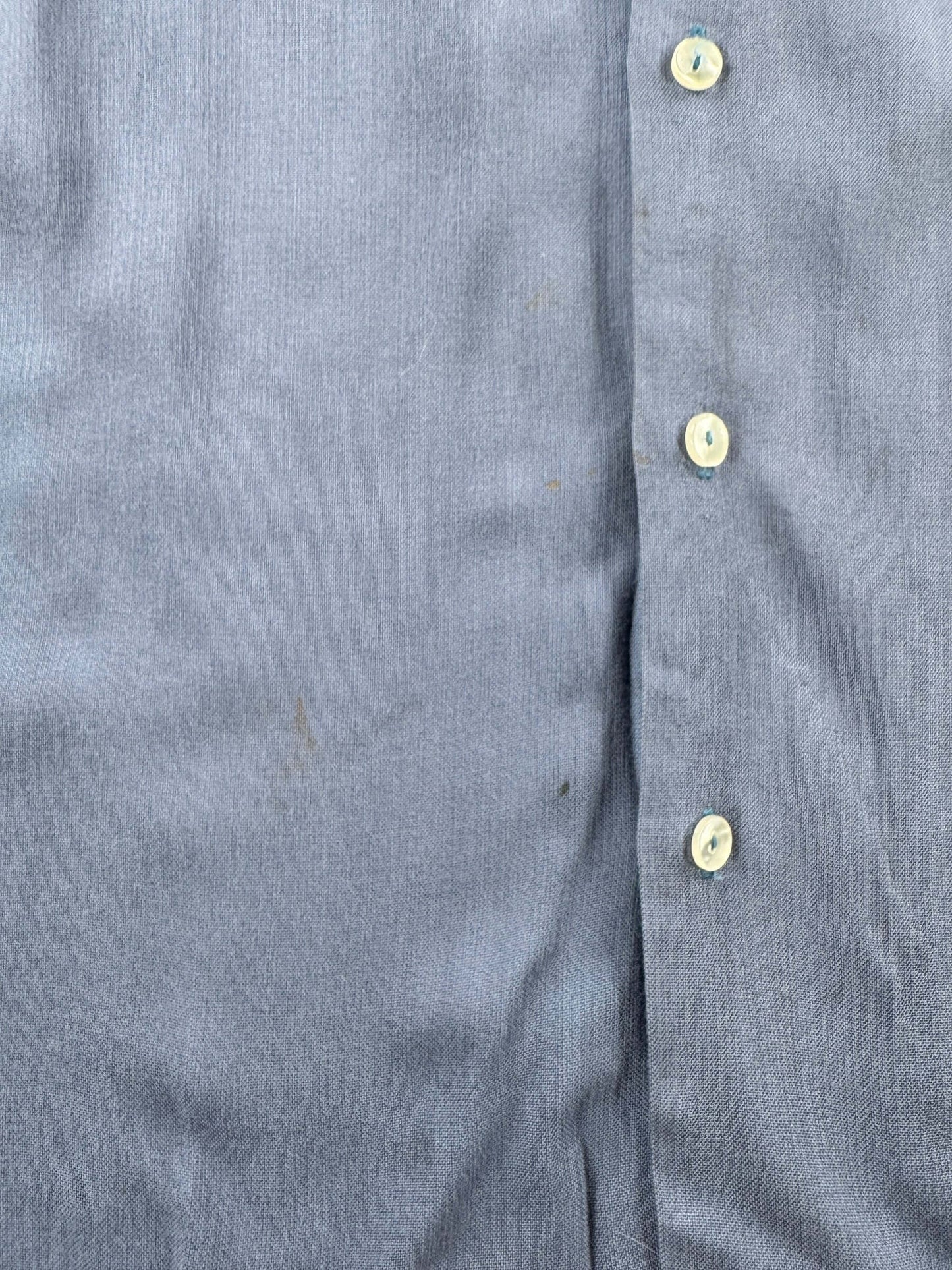Stain on Vintage Davinci Long Sleeve Gabardine Loop Collar Shirt SZ M