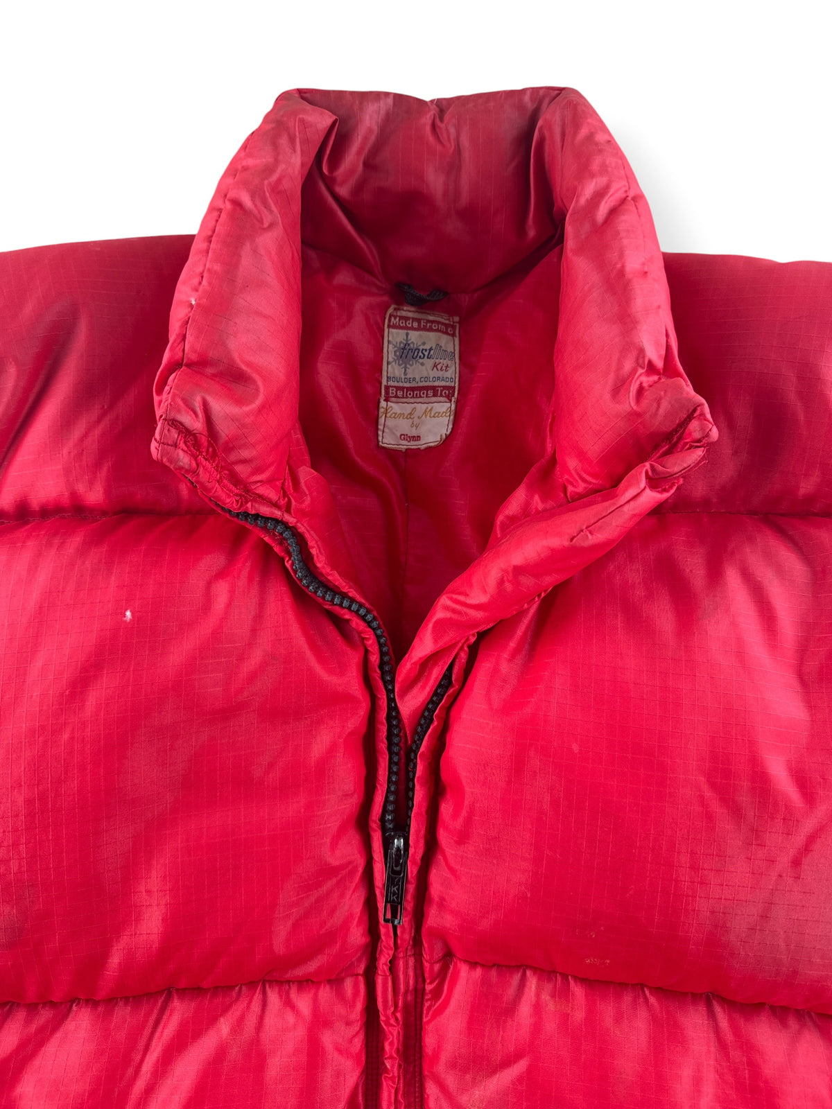 Open collar on Vintage Frostline Hand Made Puffer Jacket SZ L