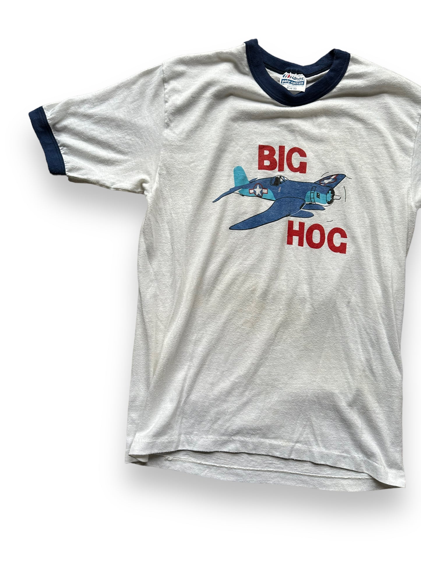 Front Right View of Vintage Pratt & Whitney Big Hog Tee SZ M | Vintage Aviation Tees Seattle | Barn Owl Vintage Tees Seattle