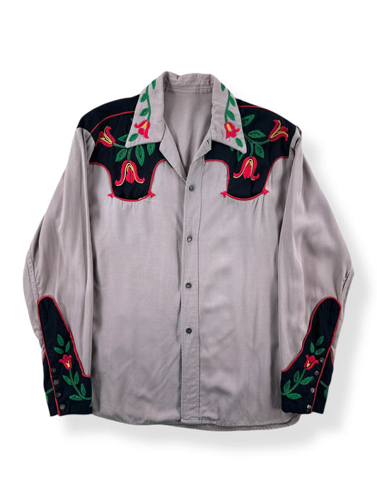 Front of Vintage Gabardine Western Shirt SZ M