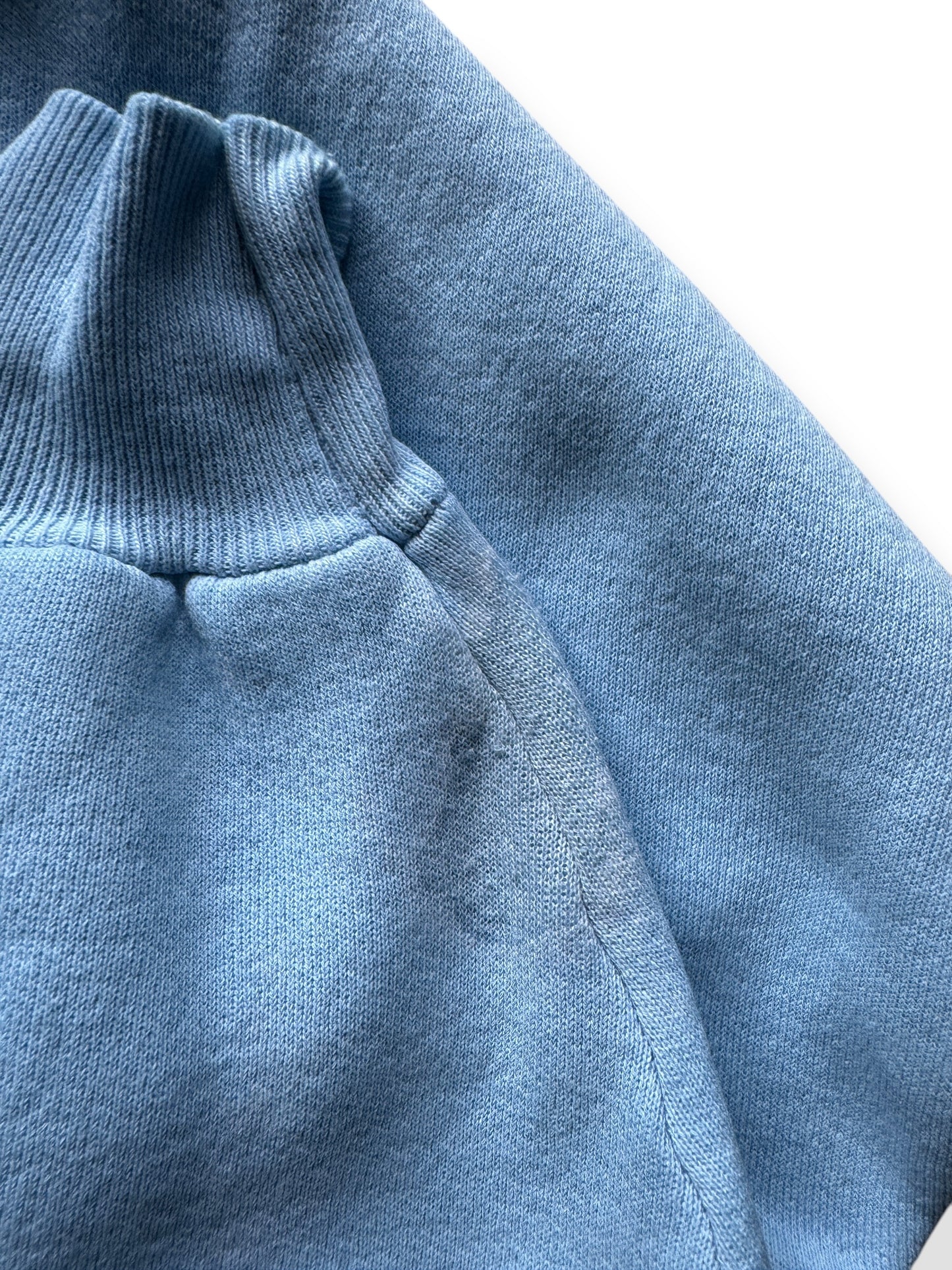 Stain 2 on sleeve of Vintage Hanes Powder Blue Crewneck SZ XL