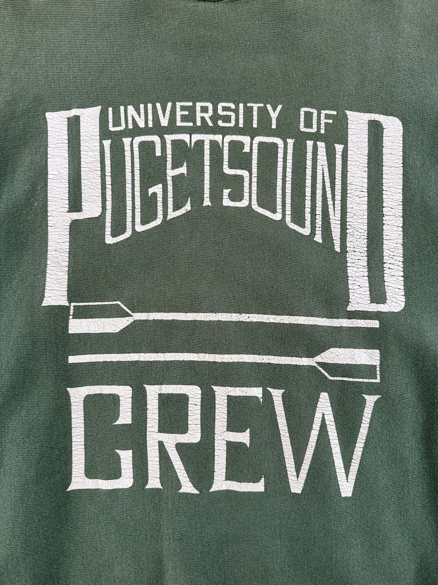 Back Graphic of Vintage University of Puget Sound Champion Reverse Weave Crewneck SZ XL (Fits L)