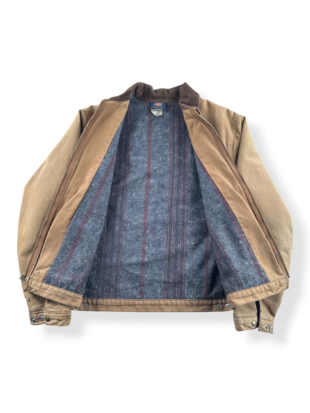 Inside of Vintage 1990s Dickies Detroit Style Workwear Jacket L