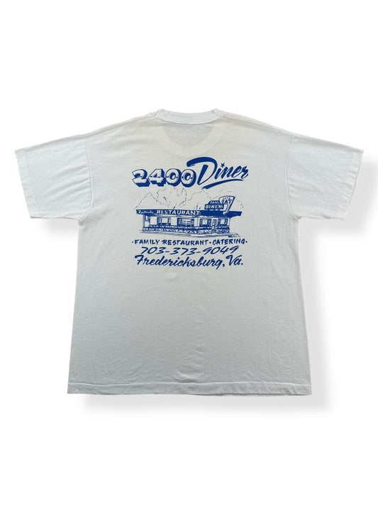 Back of Vintage 2400 Diner Fredericksburg VA Tee SZ XL