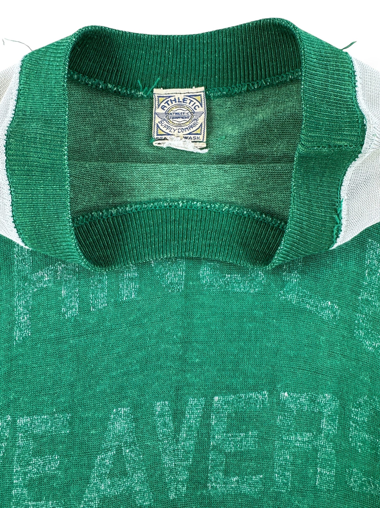 Tag on Vintage 50s Shingle Weavers Durene Jersey SZ XS