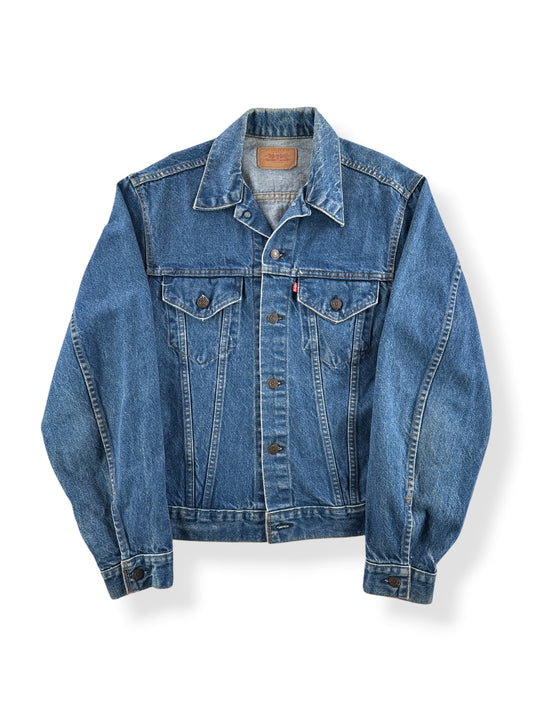 Front of Vintage Levi's 2 Pocket Type 3 Denim Trucker Jacket SZ 44L