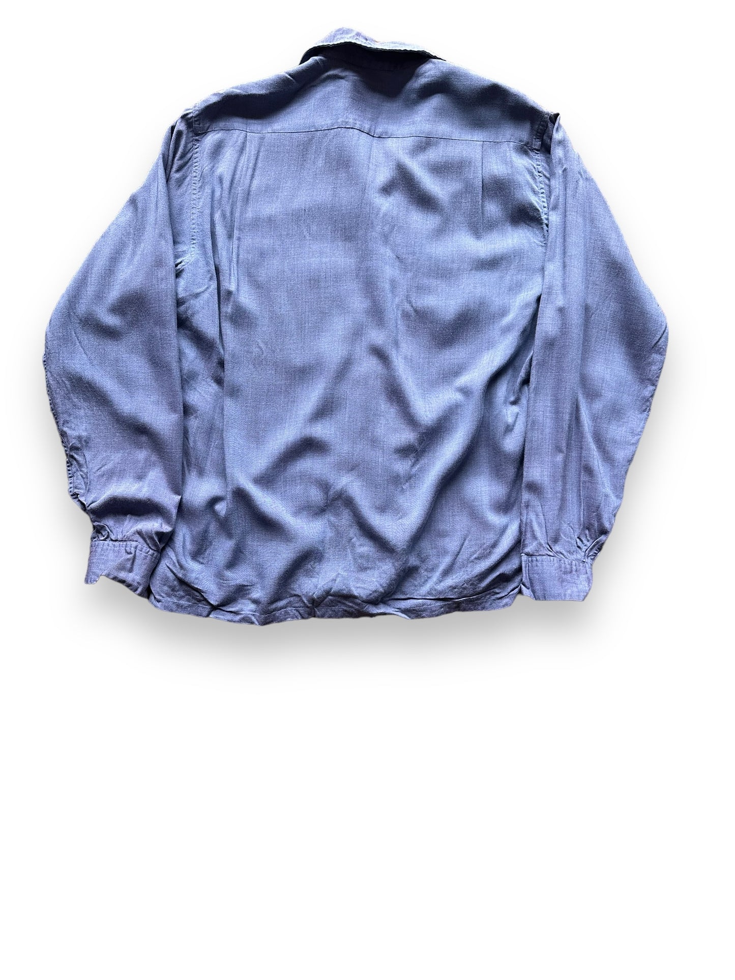 Rear View of Vintage Manhattan Loop Collar Shirt SZ M | Vintage Rockabilly Shirt Seattle | Barn Owl Vintage Seattle