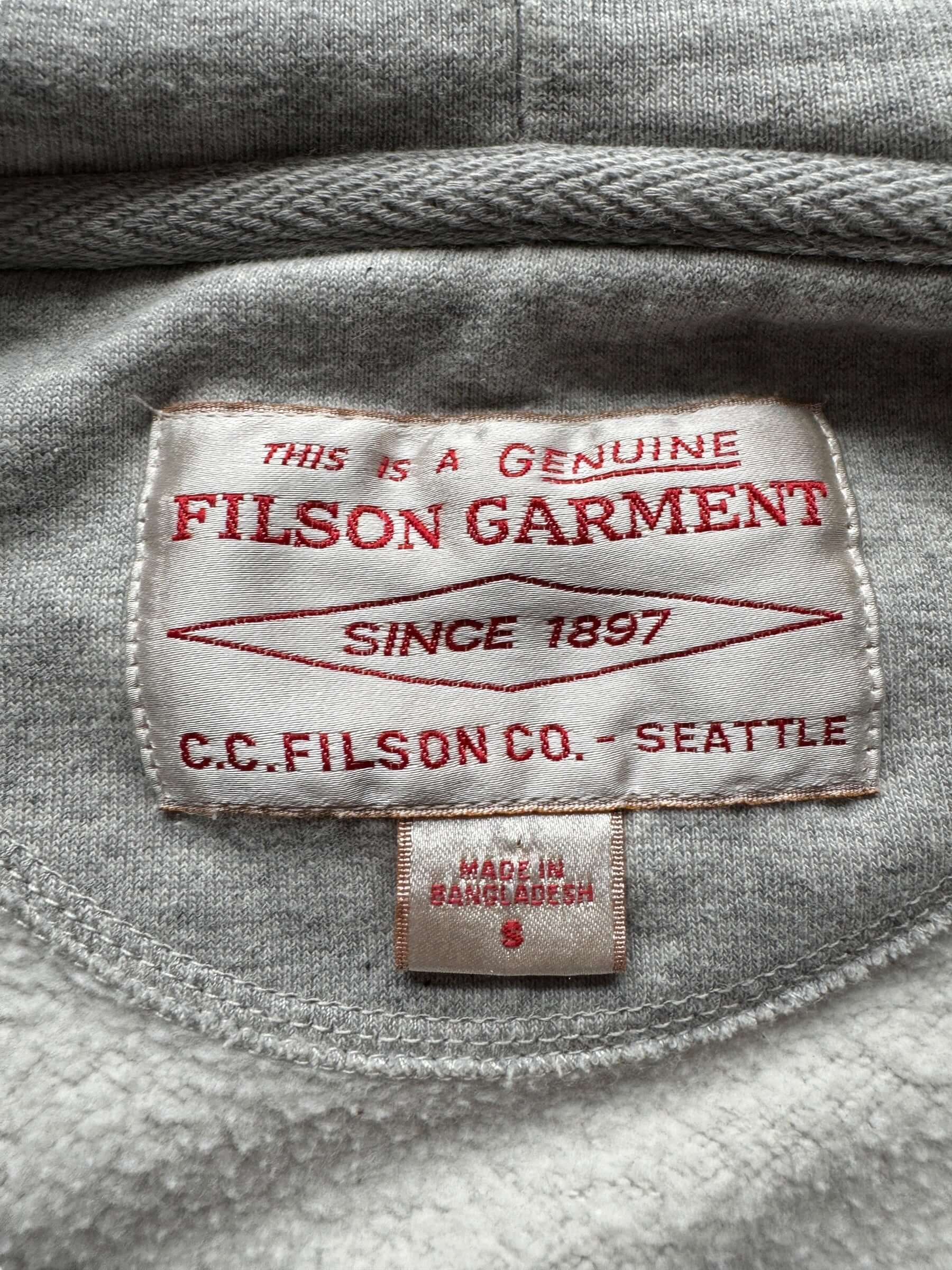 Tag on Filson Heather Grey Prospector Zip Up Hoodie SZ S