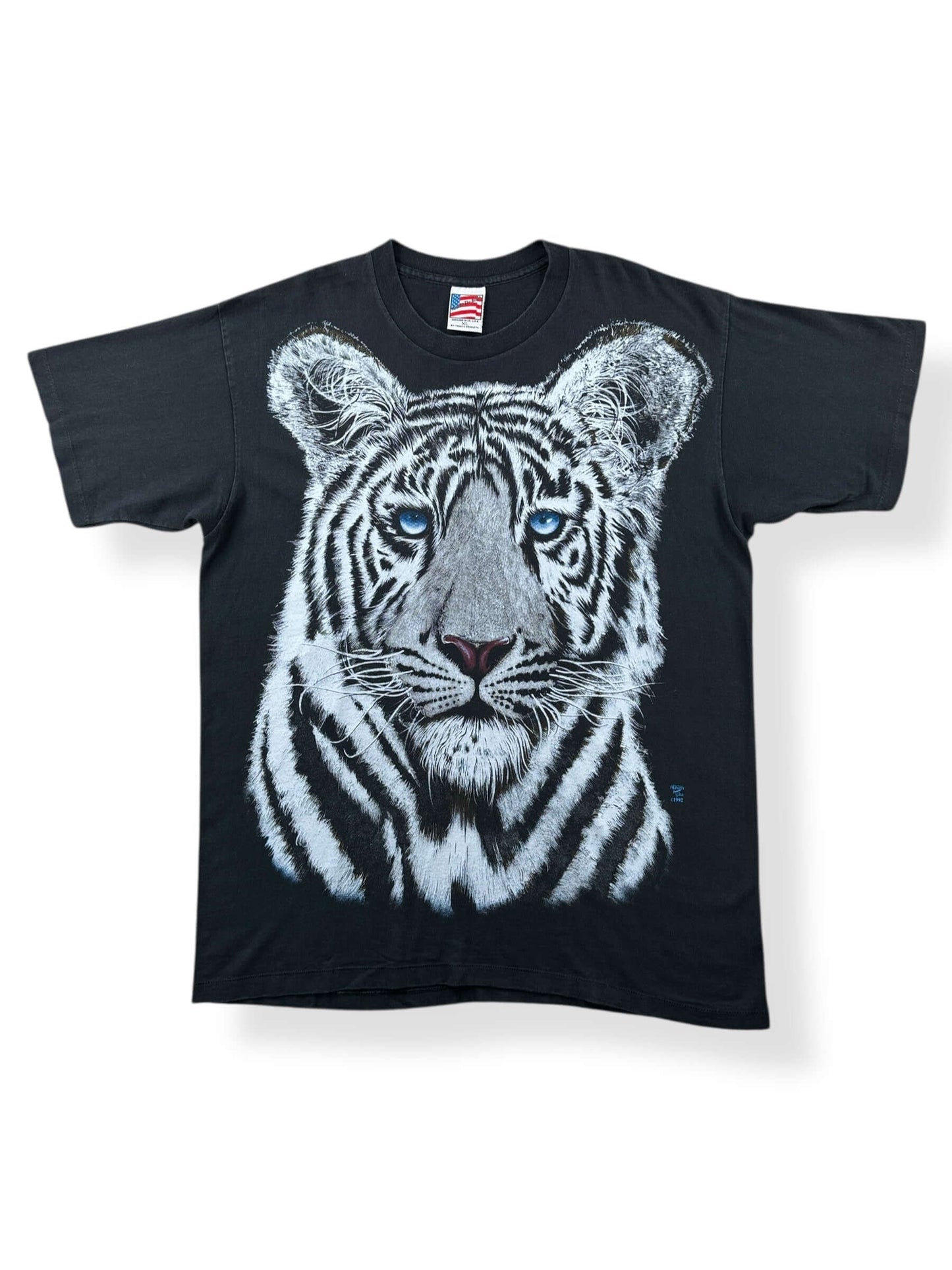 Front of Vintage Tiger AOP Tee SZ XL