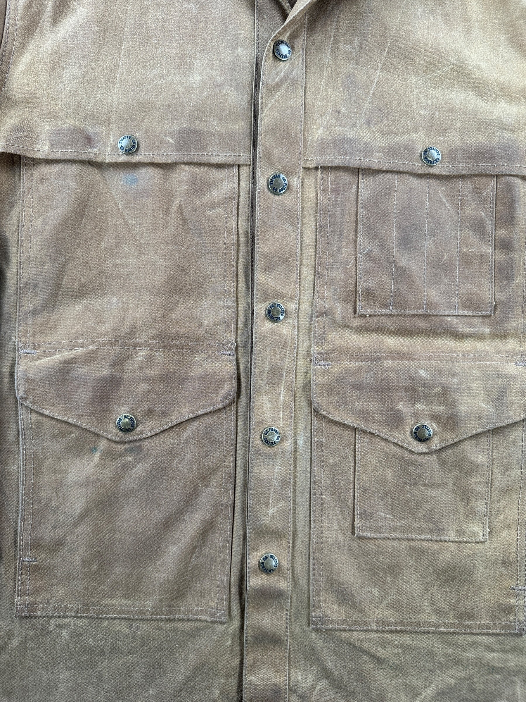 Front Buttons on Filson Tin Cloth Cruiser Jacket SZ M