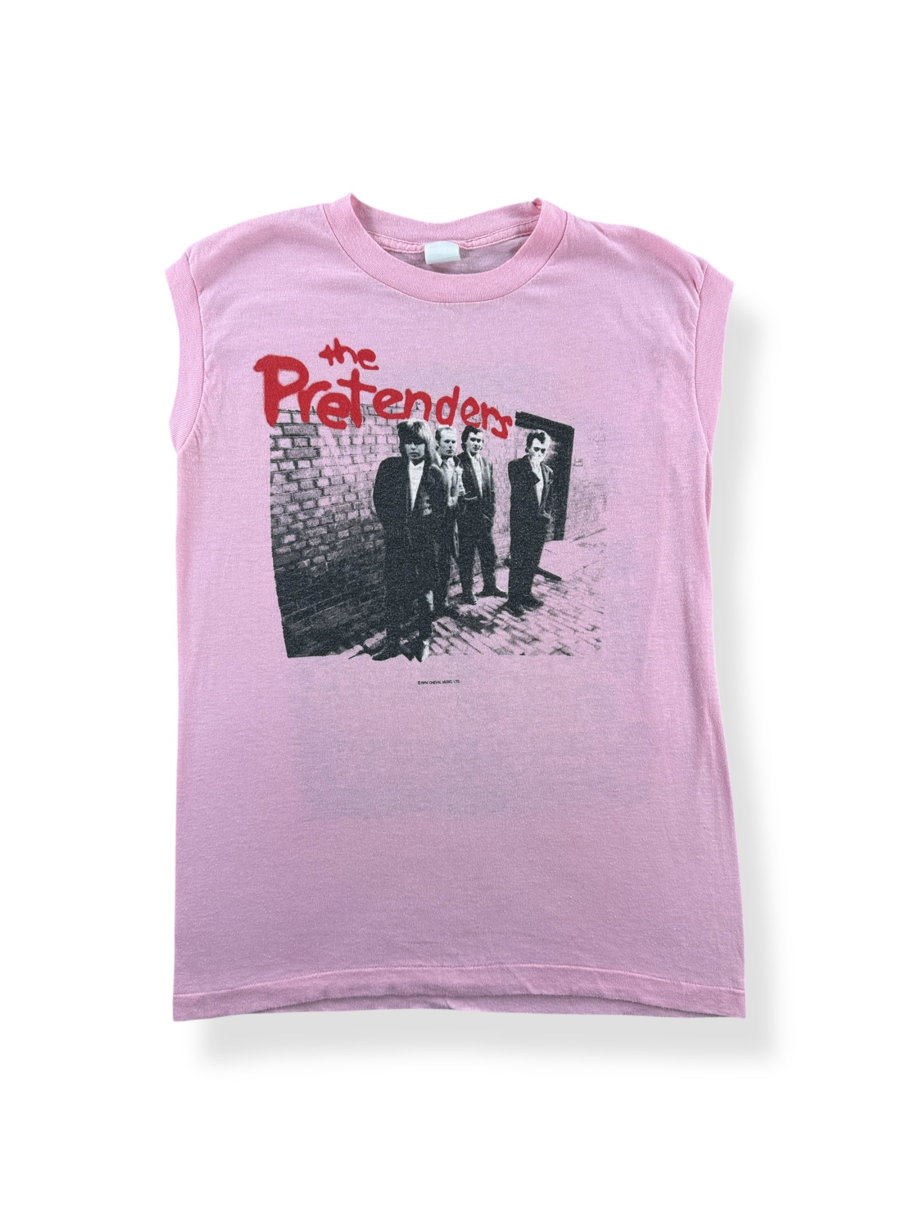 Front of Vintage The Pretenders Pink Tank SZ S