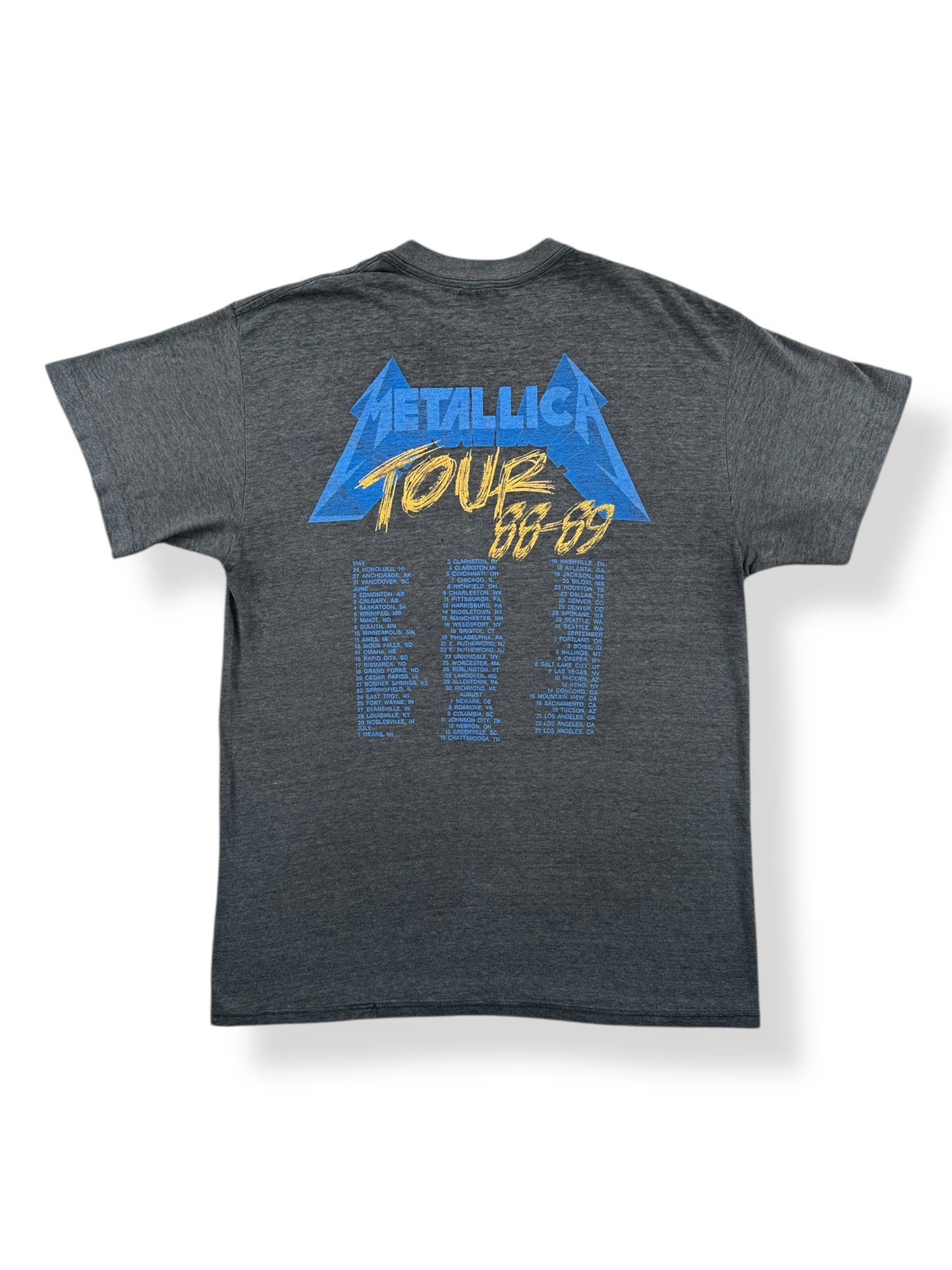Back of Vintage Metallica "And Justice For All" 88-89 Tour Tee SZ M