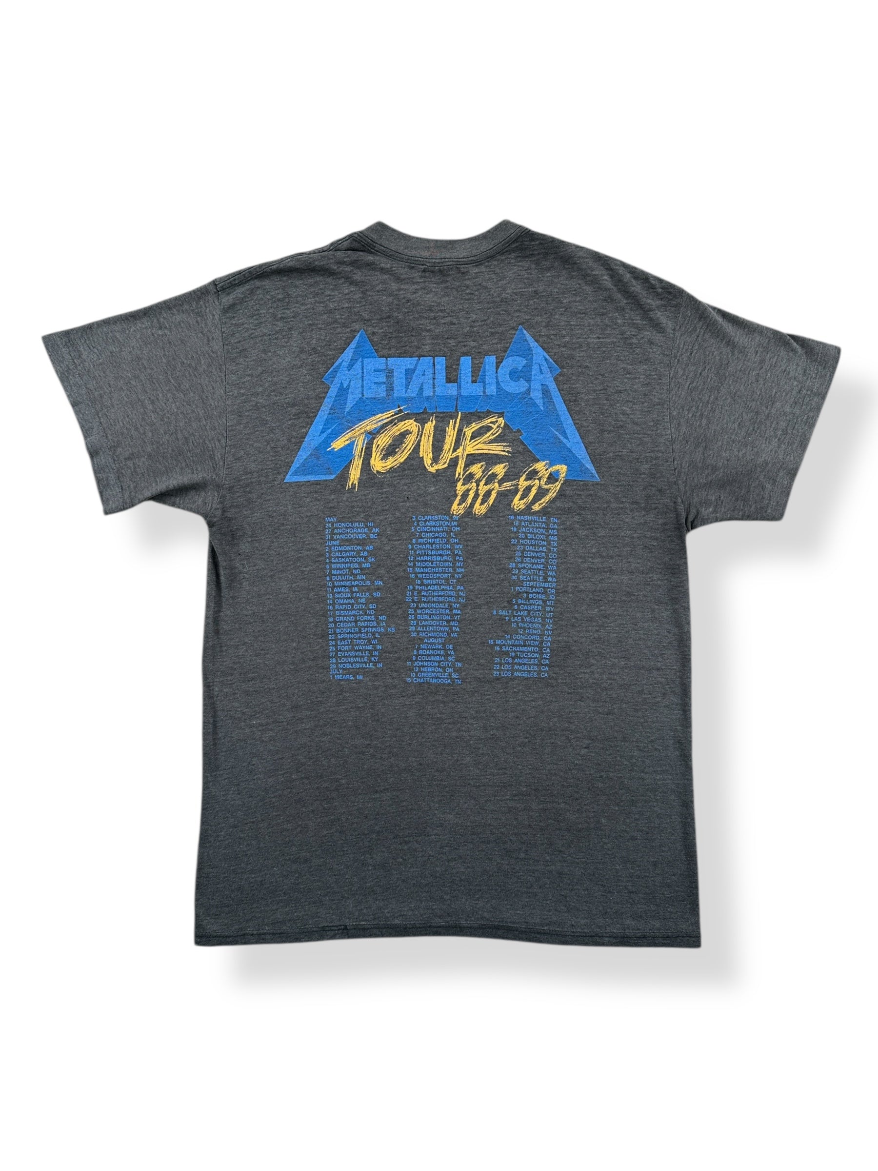 Back of Vintage Metallica "And Justice For All" 88-89 Tour Tee SZ M
