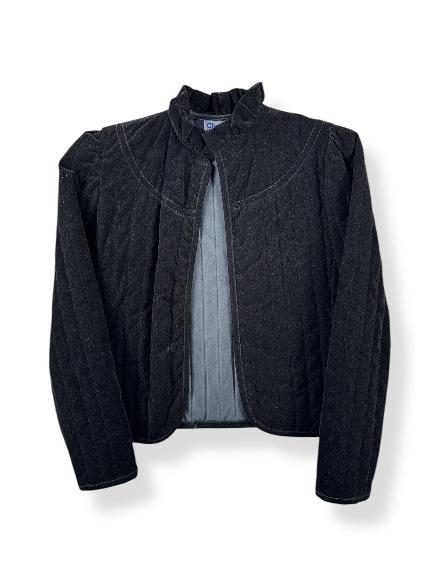 Front of Vintage Cleveland Street Velvet Jacket SZ XS