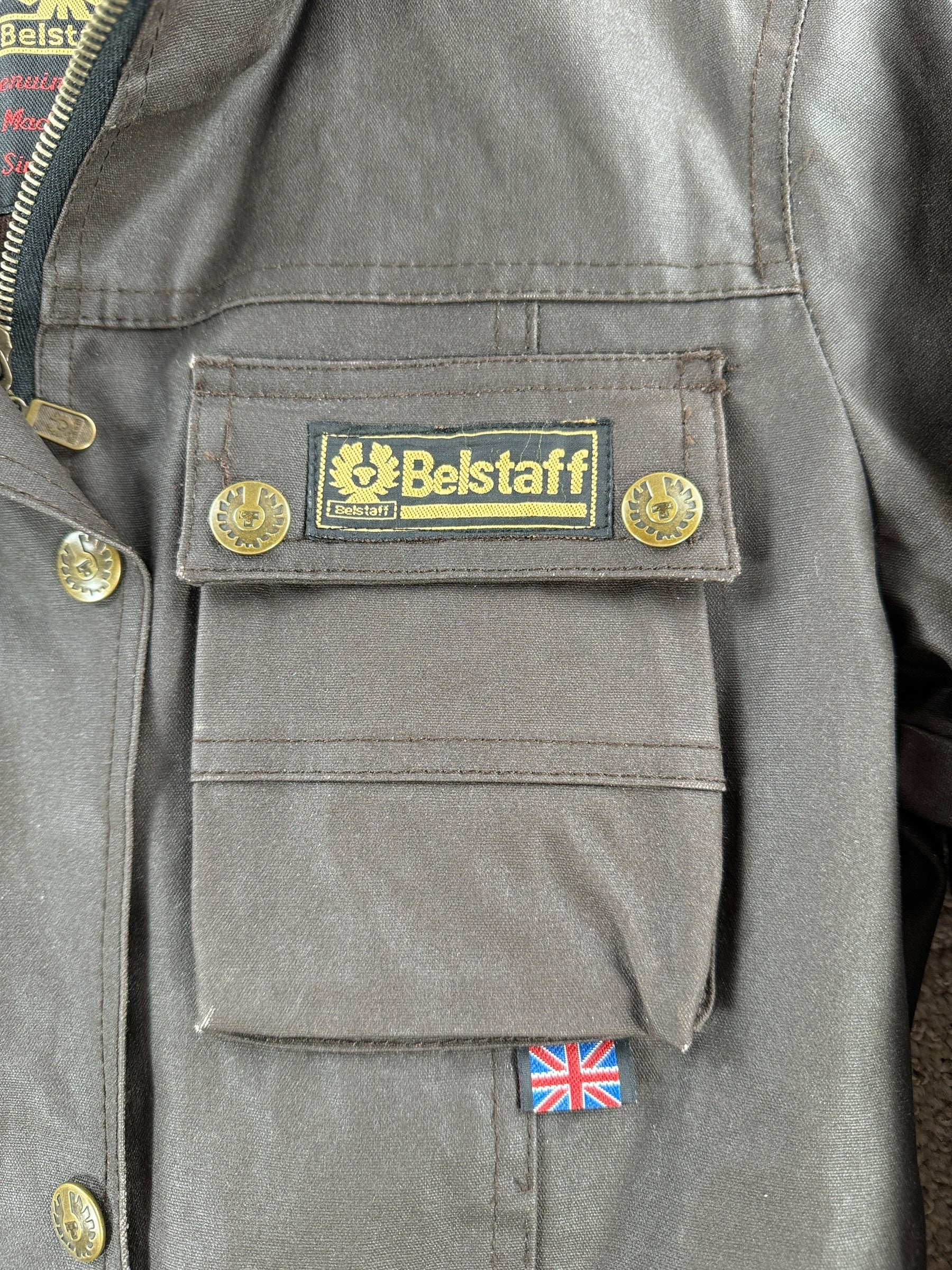 Pocket on Belstaff Gangster Riding Jacket SZ S