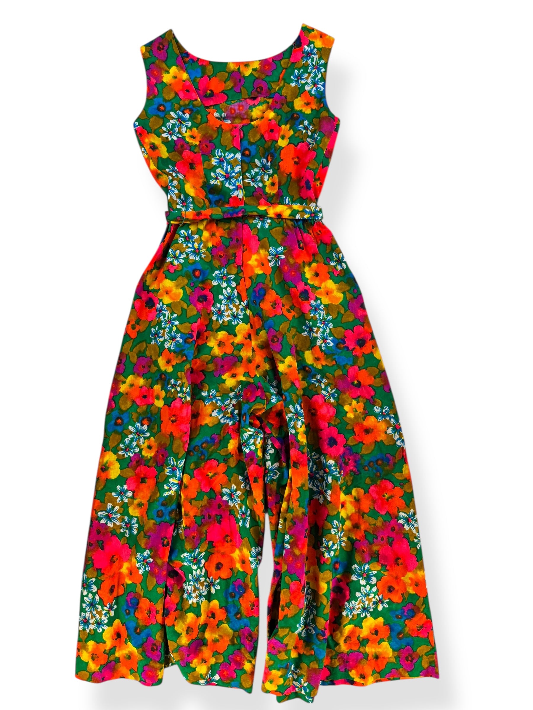 Back 1960s Sun Fashions Palazzo Jumpsuit S