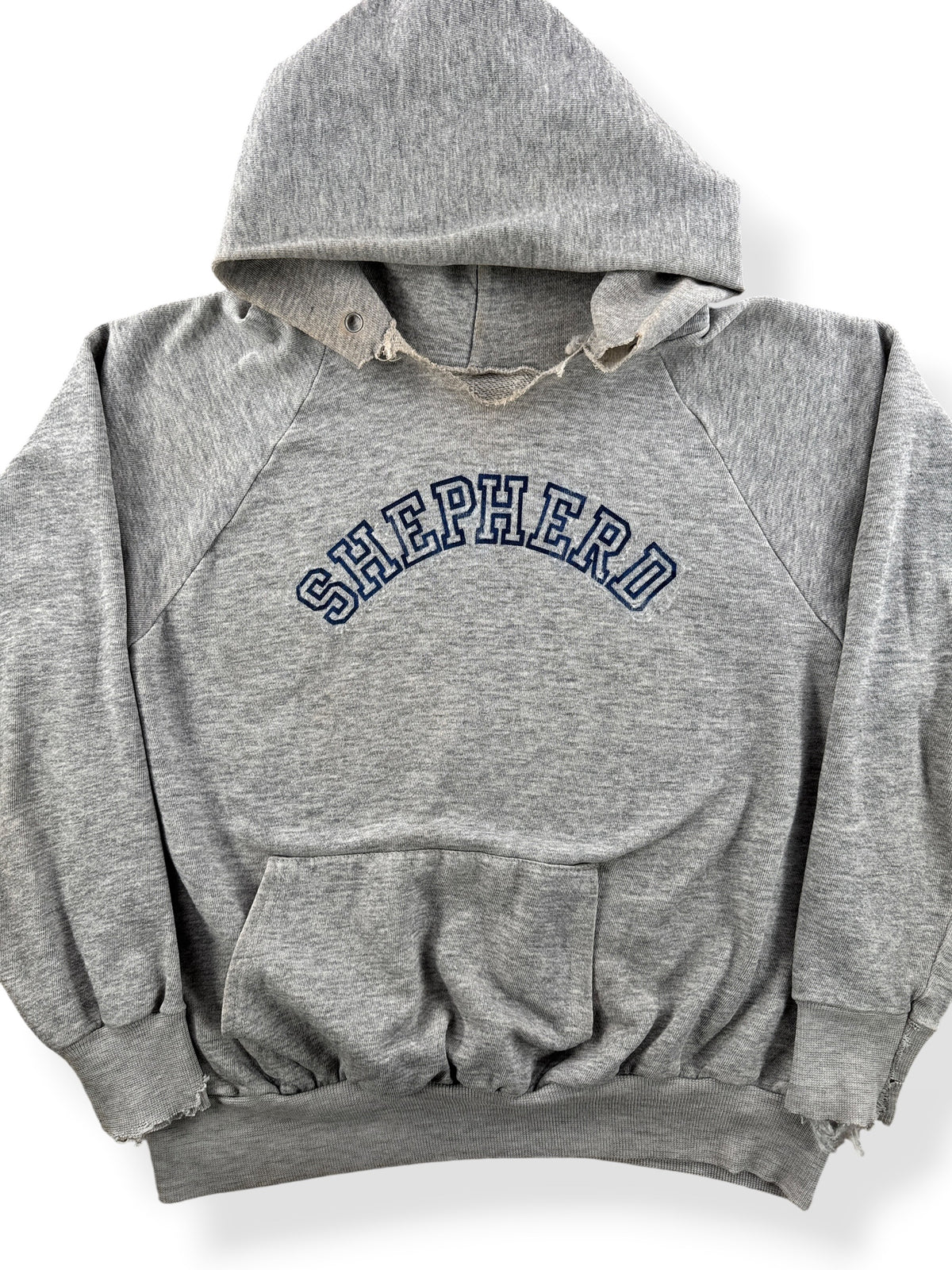 Close-up of Vintage Shepherd Thrashed Hoodie SZ XL (Fits L)