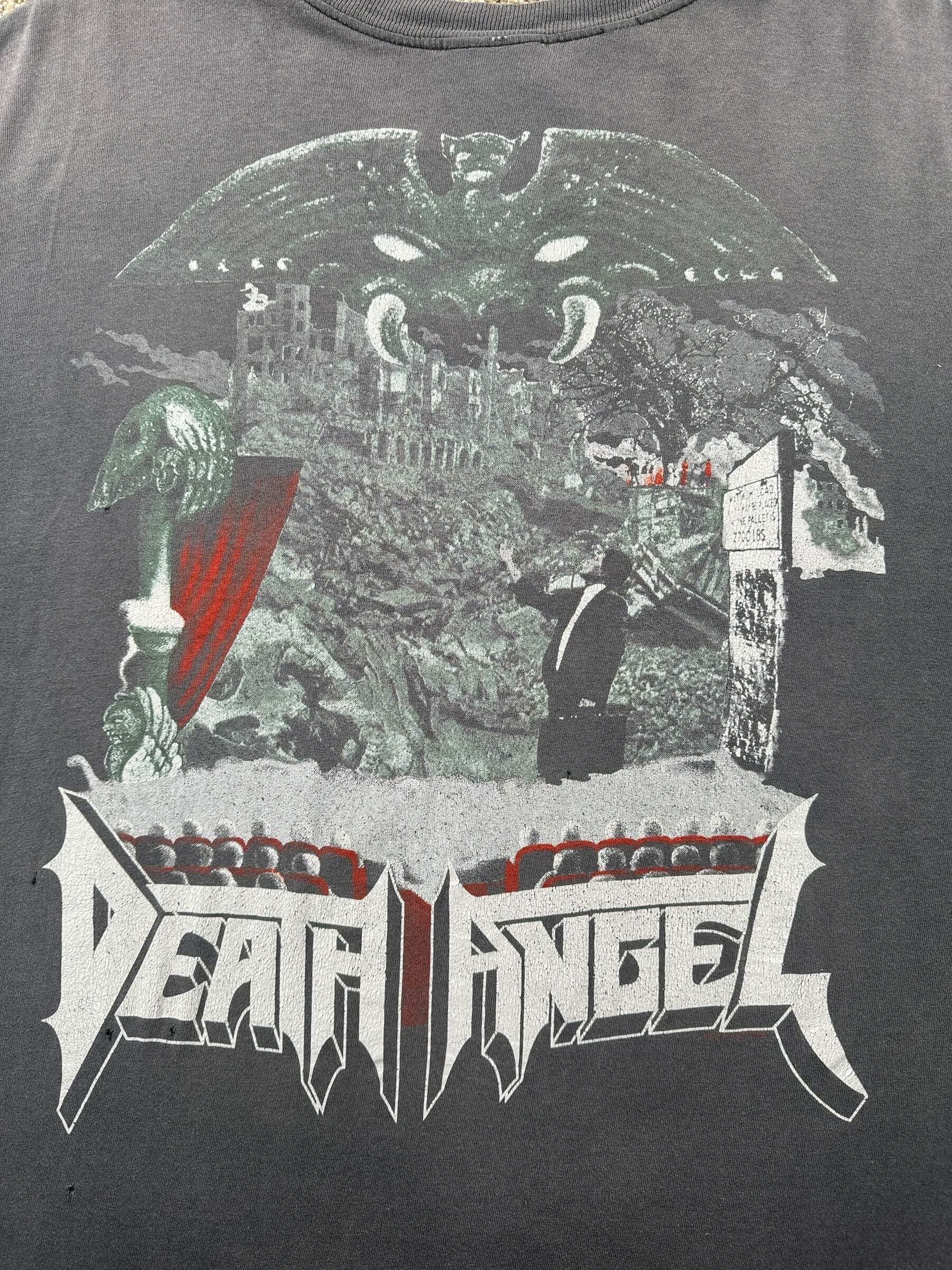 Back Graphic of Vintage Death Angel Act III Fader Tee SZ XL