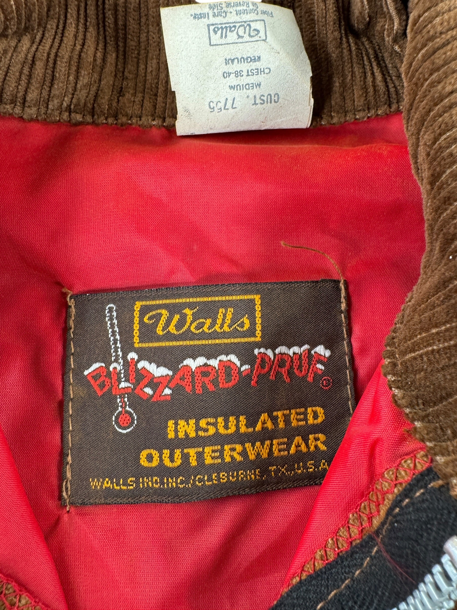 Tag on Vintage Blizzard Pruf Work Jacket SZ M