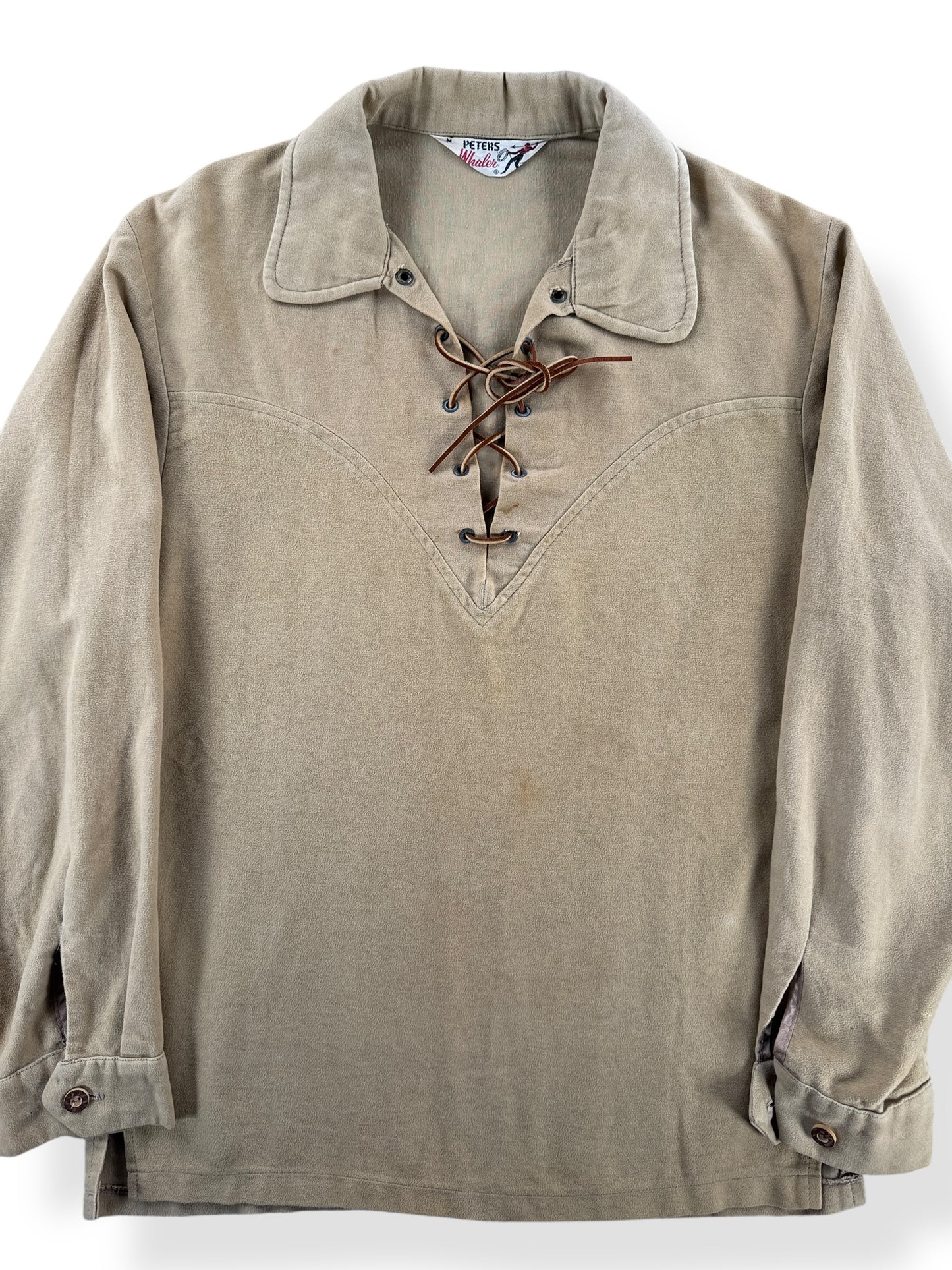 Front Close Up of Vintage 50s Peters Whaler Shirt SZ M