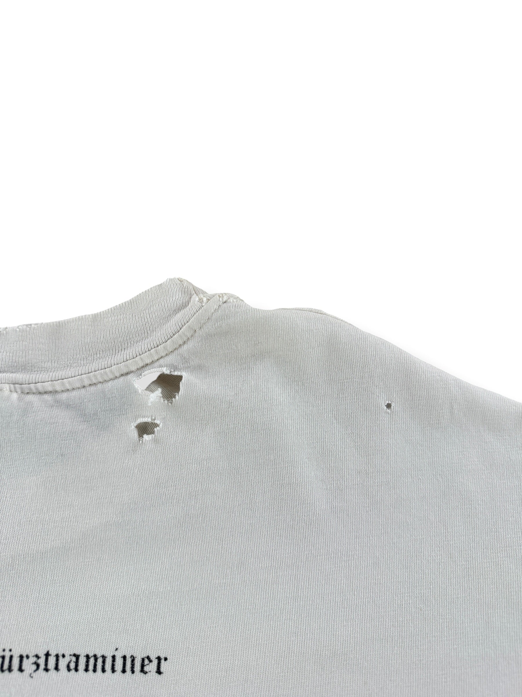Holes on Vintage Beach Scene Art Tee SZ XL