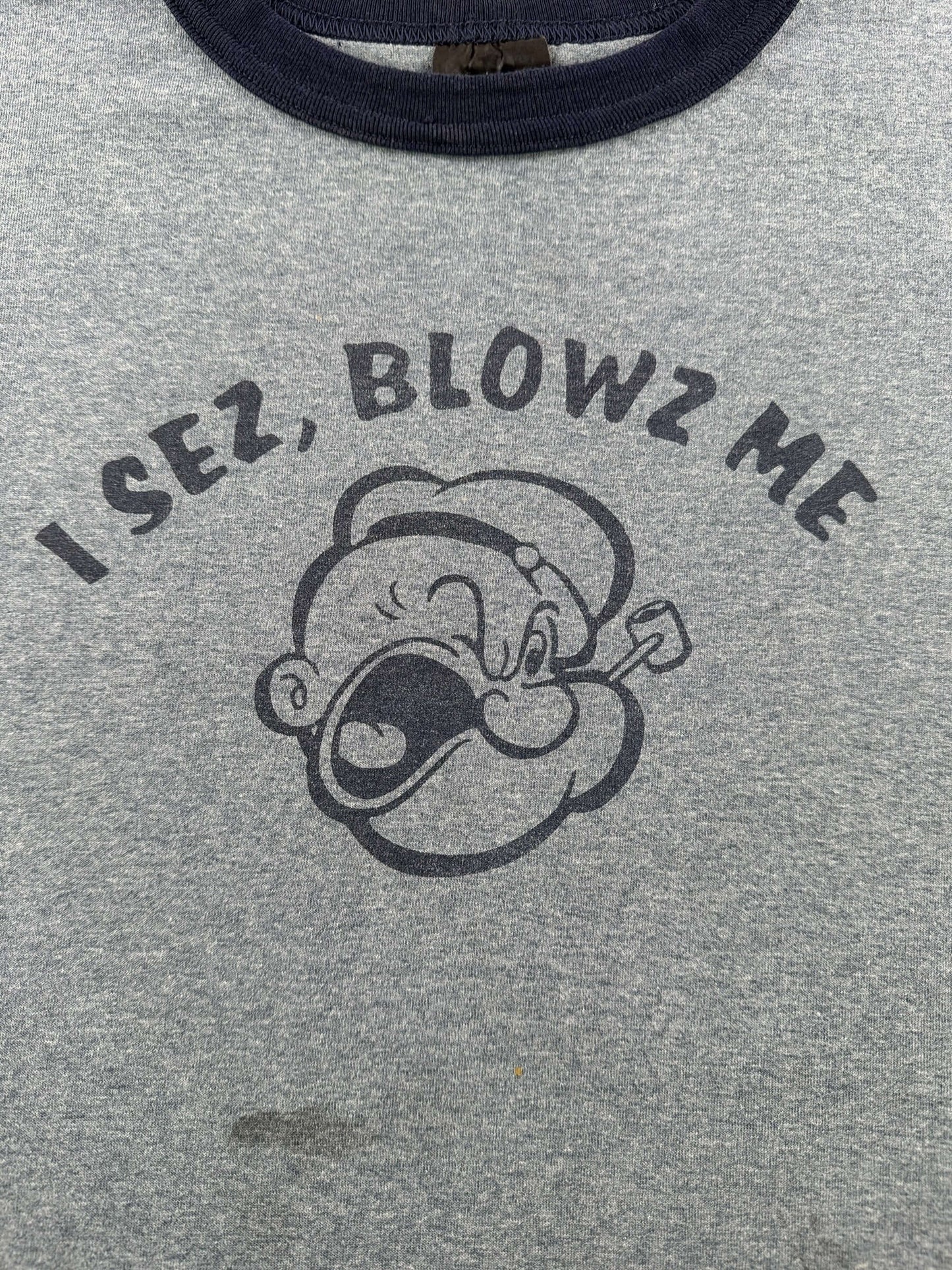 Graphic of Vintage Popeye Blow Me Ringer Tee SZ M