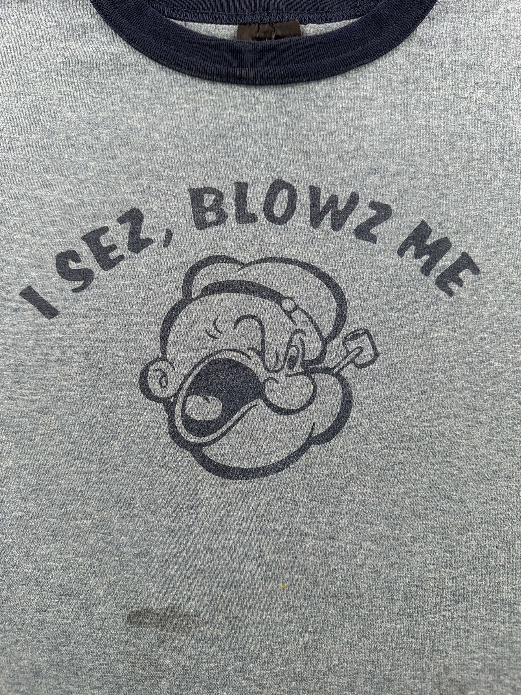 Graphic of Vintage Popeye Blow Me Ringer Tee SZ M