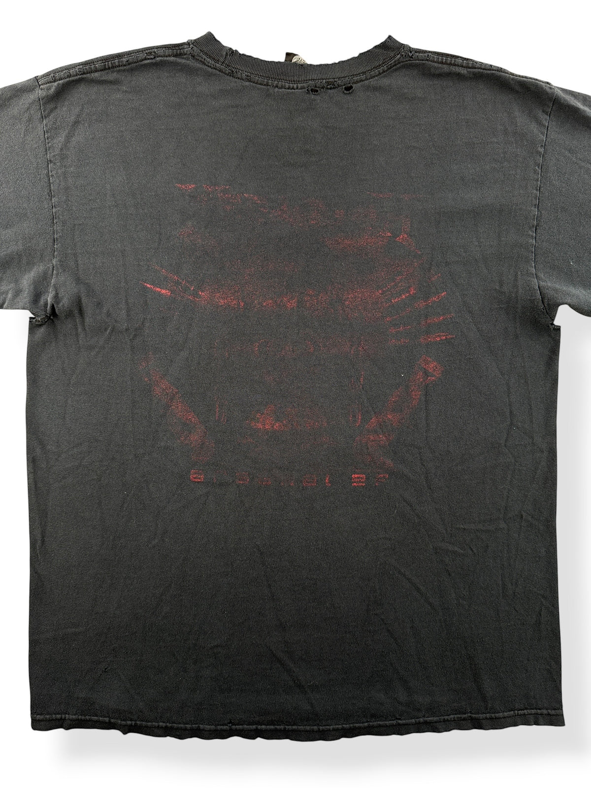 back close up of Vintage Megadeth Thrashed Tee SZ M