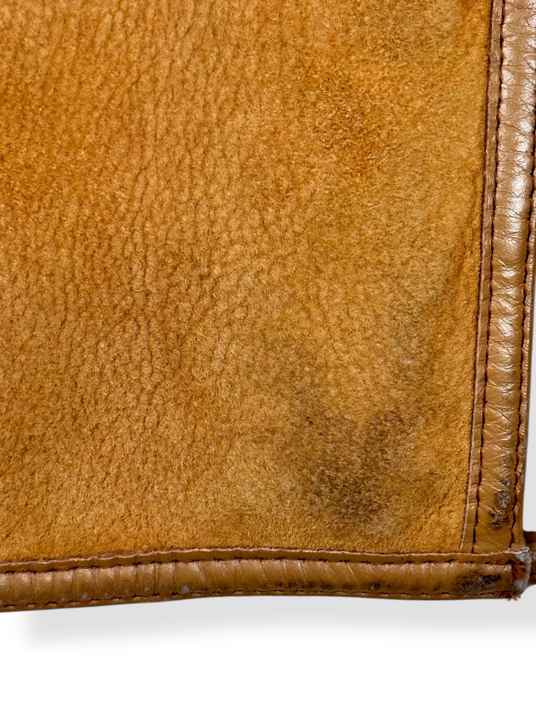 Discoloration of 1970s Aleksander Suede Shearling Coat M